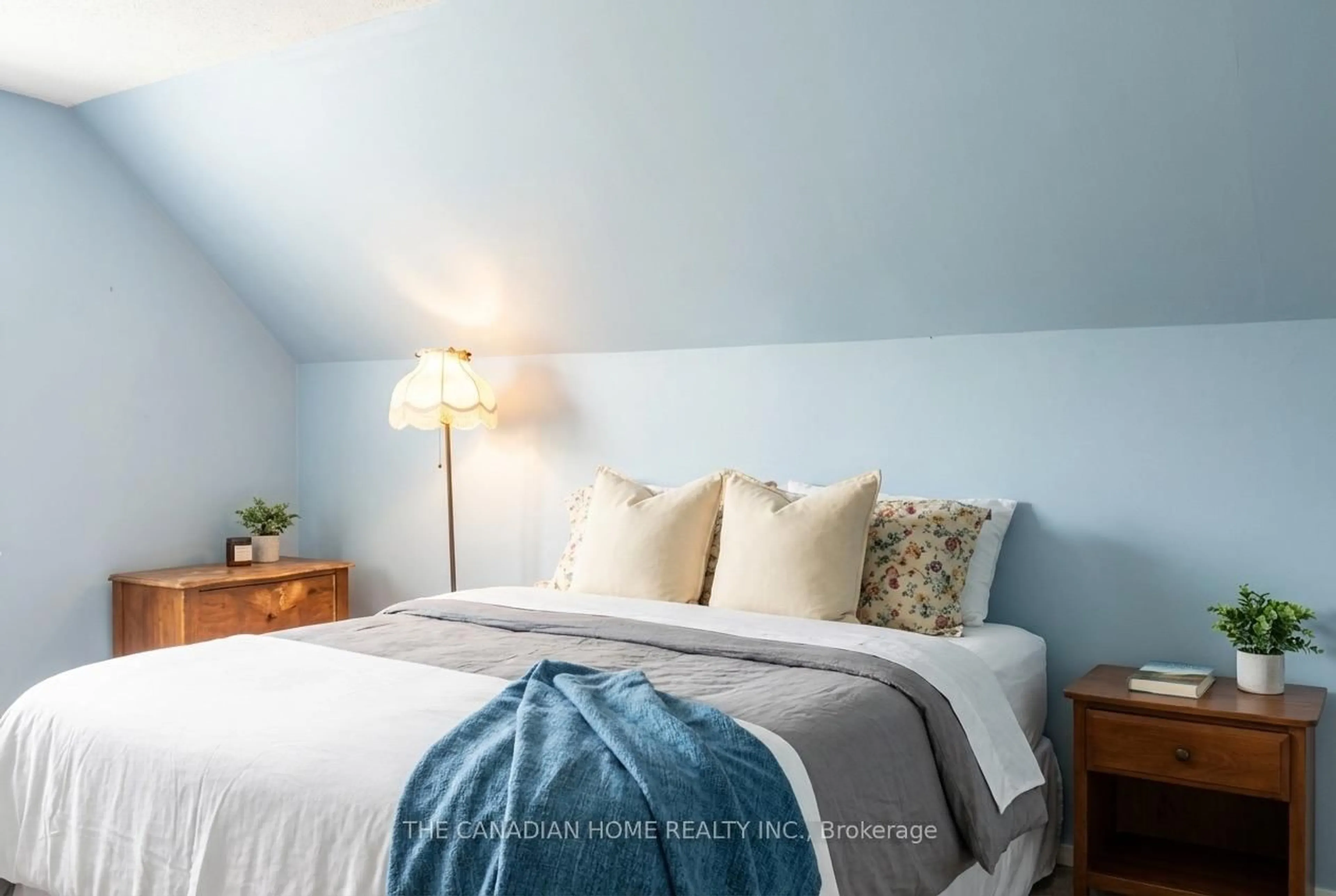 Bedroom with bed, wood/laminate floor for 24 Neebig Ave, Manitouwadge Ontario P0T 2C0