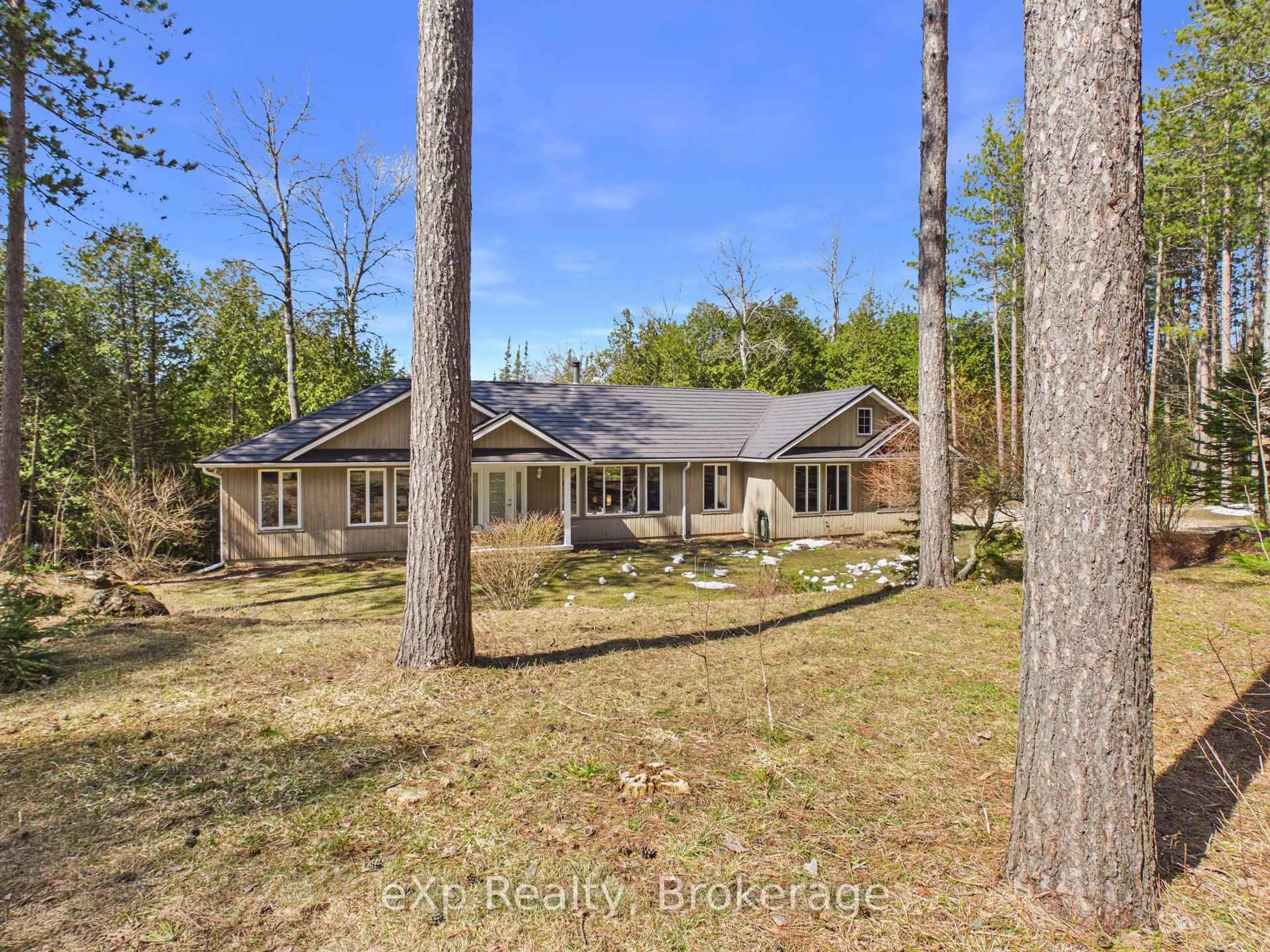 A pic from outside/outdoor area/front of a property/back of a property/a pic from drone, forest/trees view for 303709 South Line, West Grey Ontario N0C 1K0