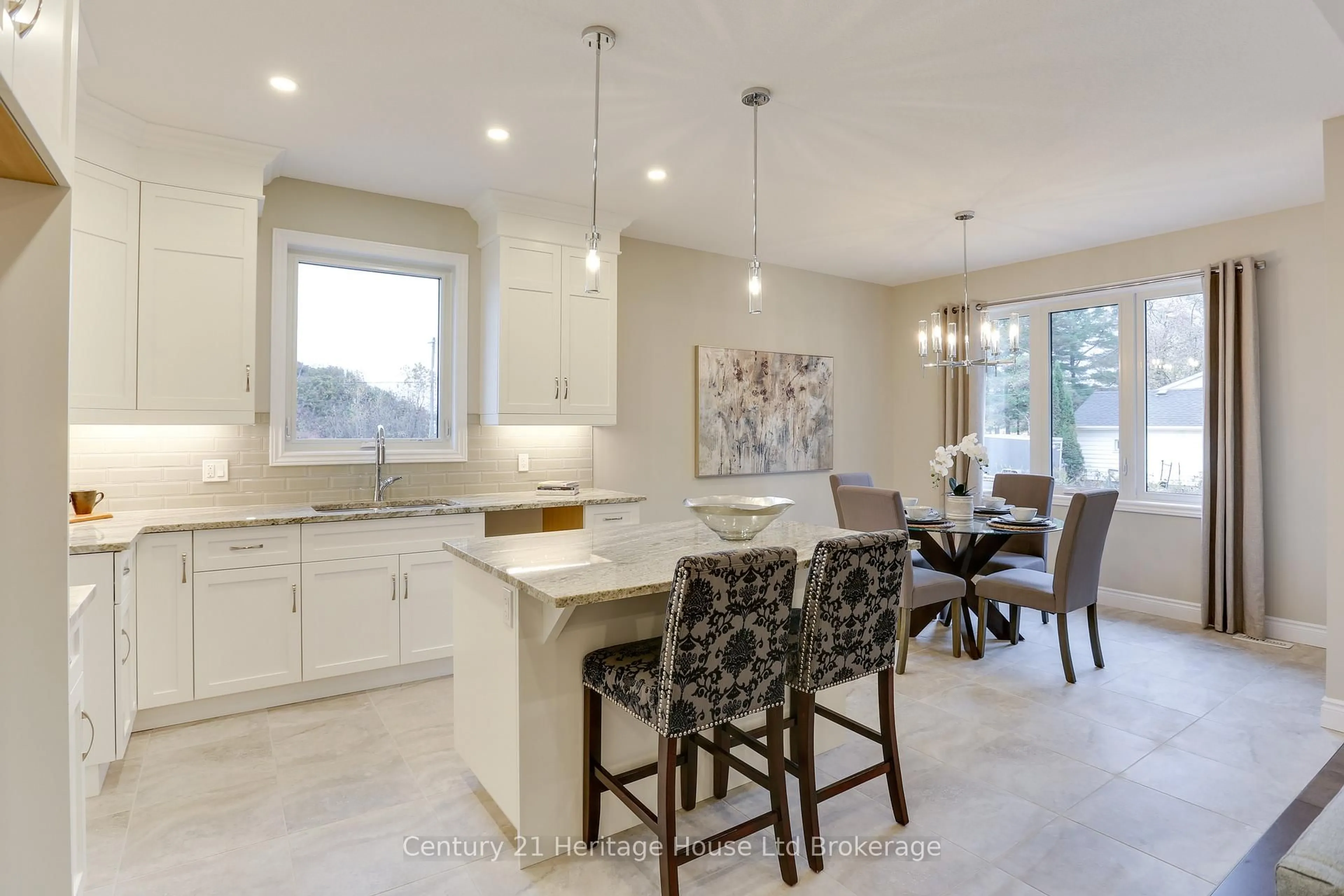 Open concept kitchen, ceramic/tile floor for 114 Beech Blvd, Tillsonburg Ontario N4G 5S1