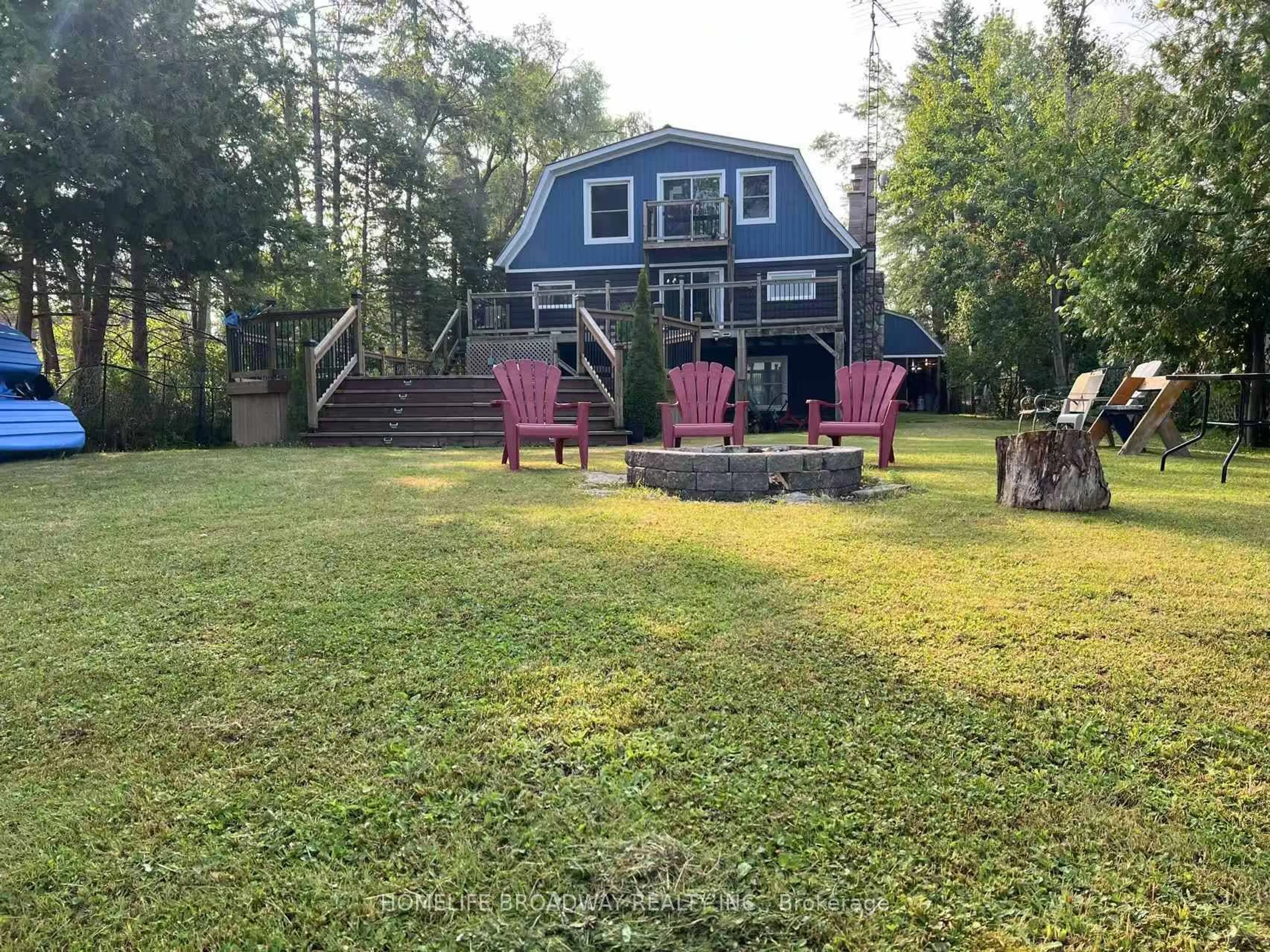 A pic from outside/outdoor area/front of a property/back of a property/a pic from drone, water/lake/river/ocean view for 1389 Portage Rd, Kawartha Lakes Ontario K0M 2B0