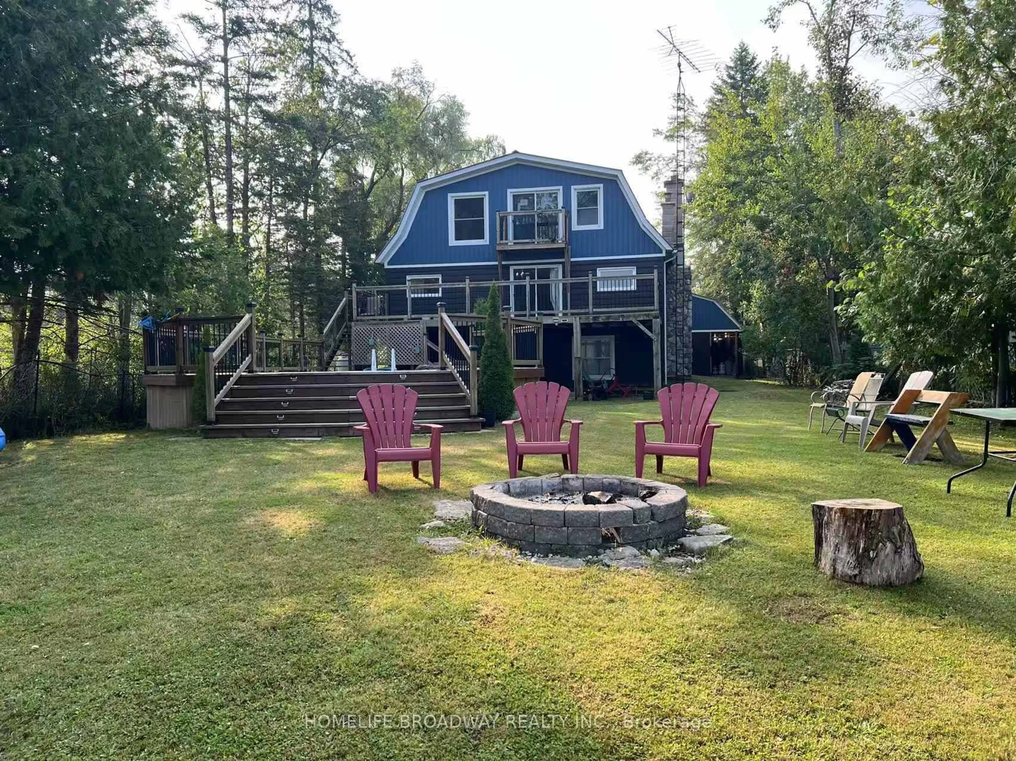 A pic from outside/outdoor area/front of a property/back of a property/a pic from drone, water/lake/river/ocean view for 1389 Portage Rd, Kawartha Lakes Ontario K0M 2B0