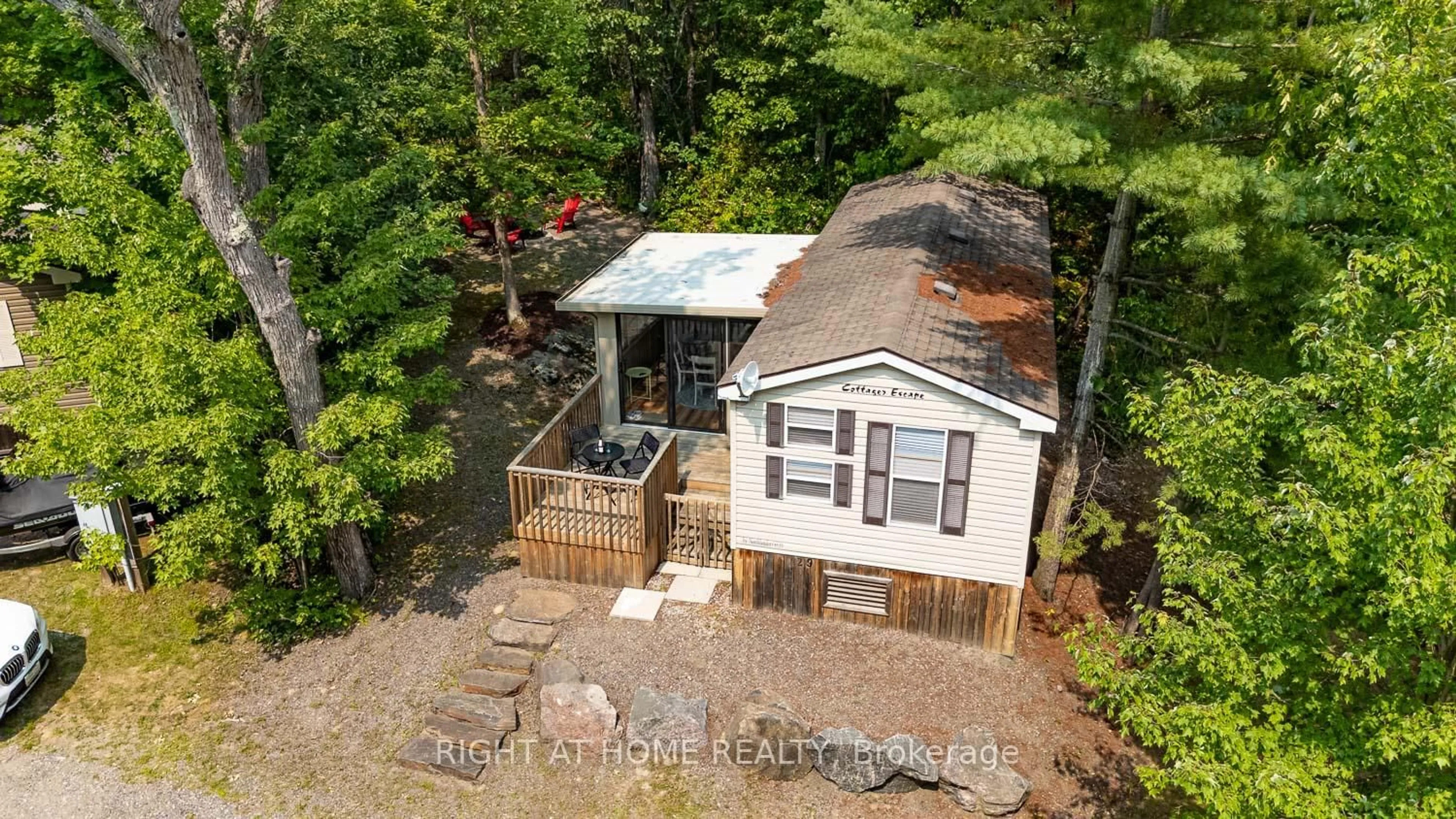 A pic from outside/outdoor area/front of a property/back of a property/a pic from drone, unknown for 1336 South Morrison Lake Rd #29 Maple Ridge, Gravenhurst Ontario P0E 1G0