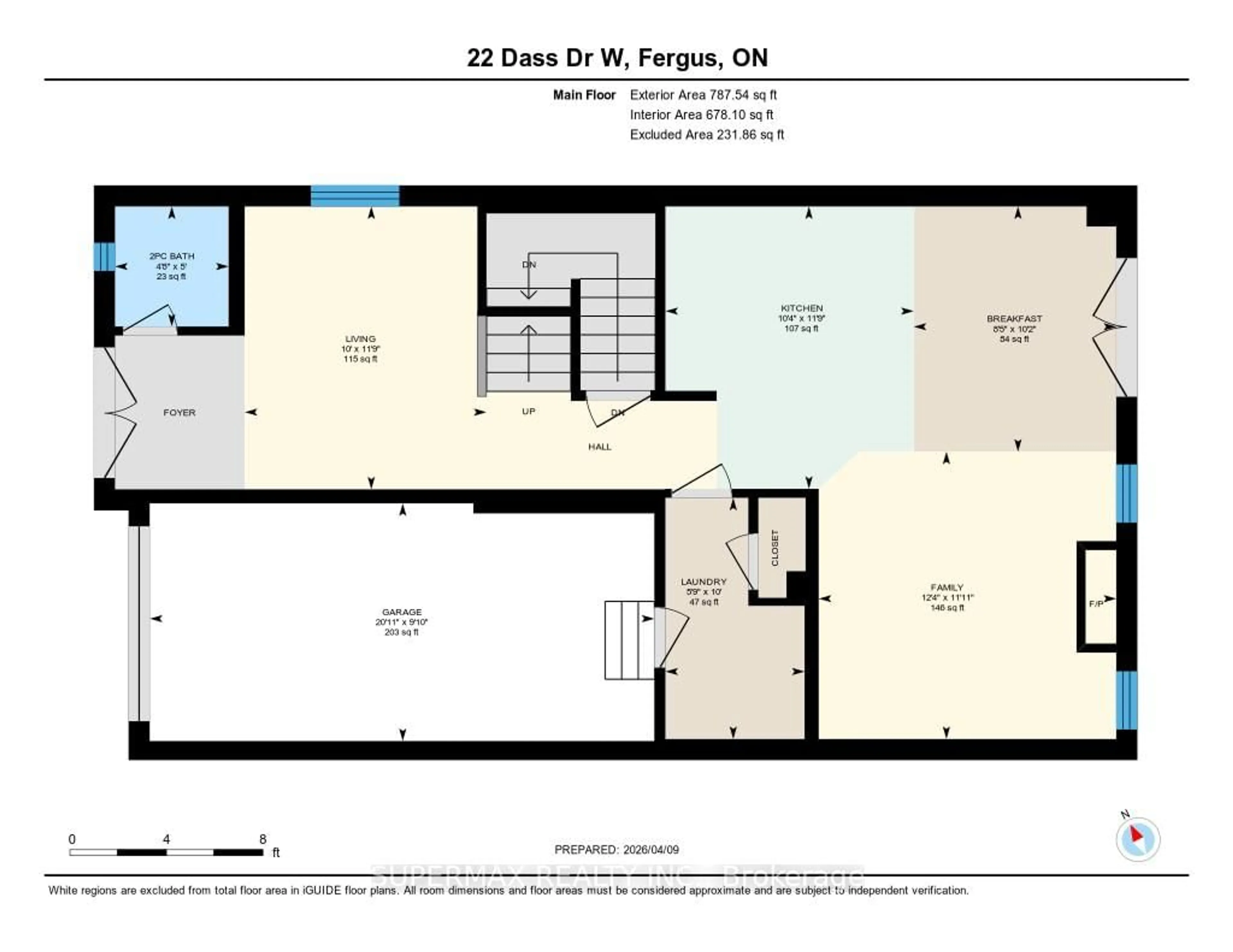 Floor plan for 22 DASS Dr, Centre Wellington Ontario N1M 0J2