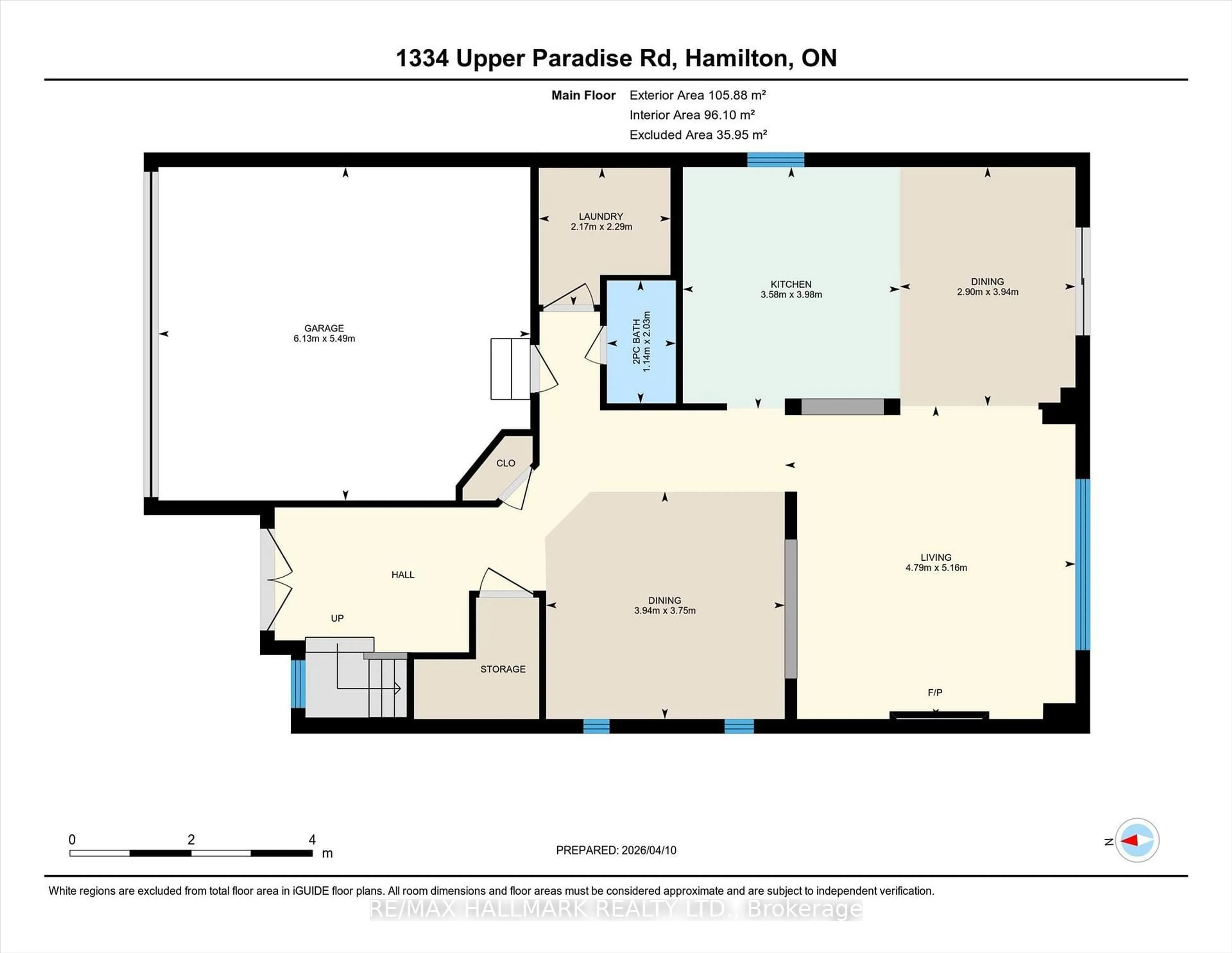 Floor plan for 1334 Upper Paradise Rd, Hamilton Ontario L9B 0C3