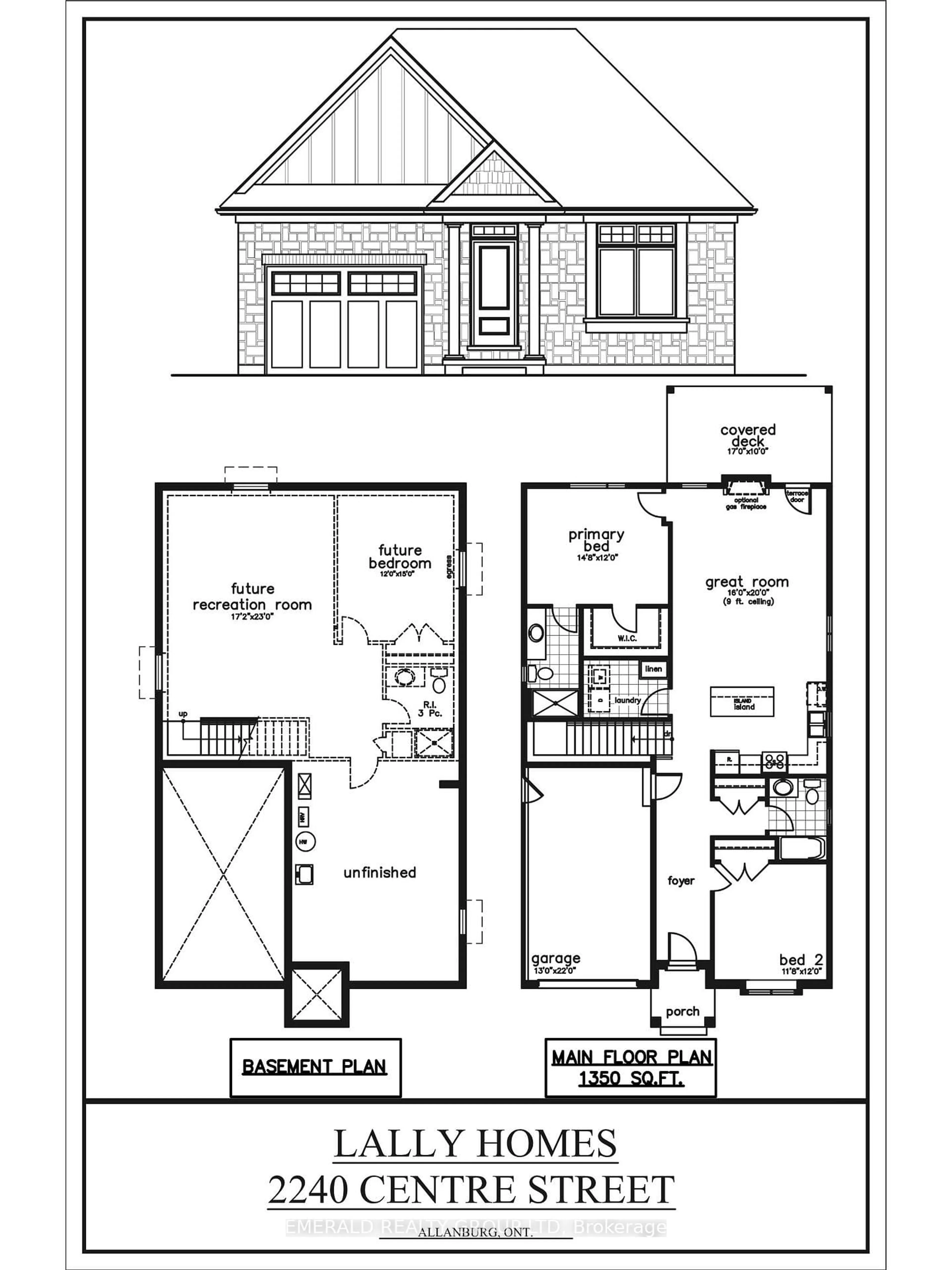 Floor plan for 2240 Centre St, Thorold Ontario L2V 2J9