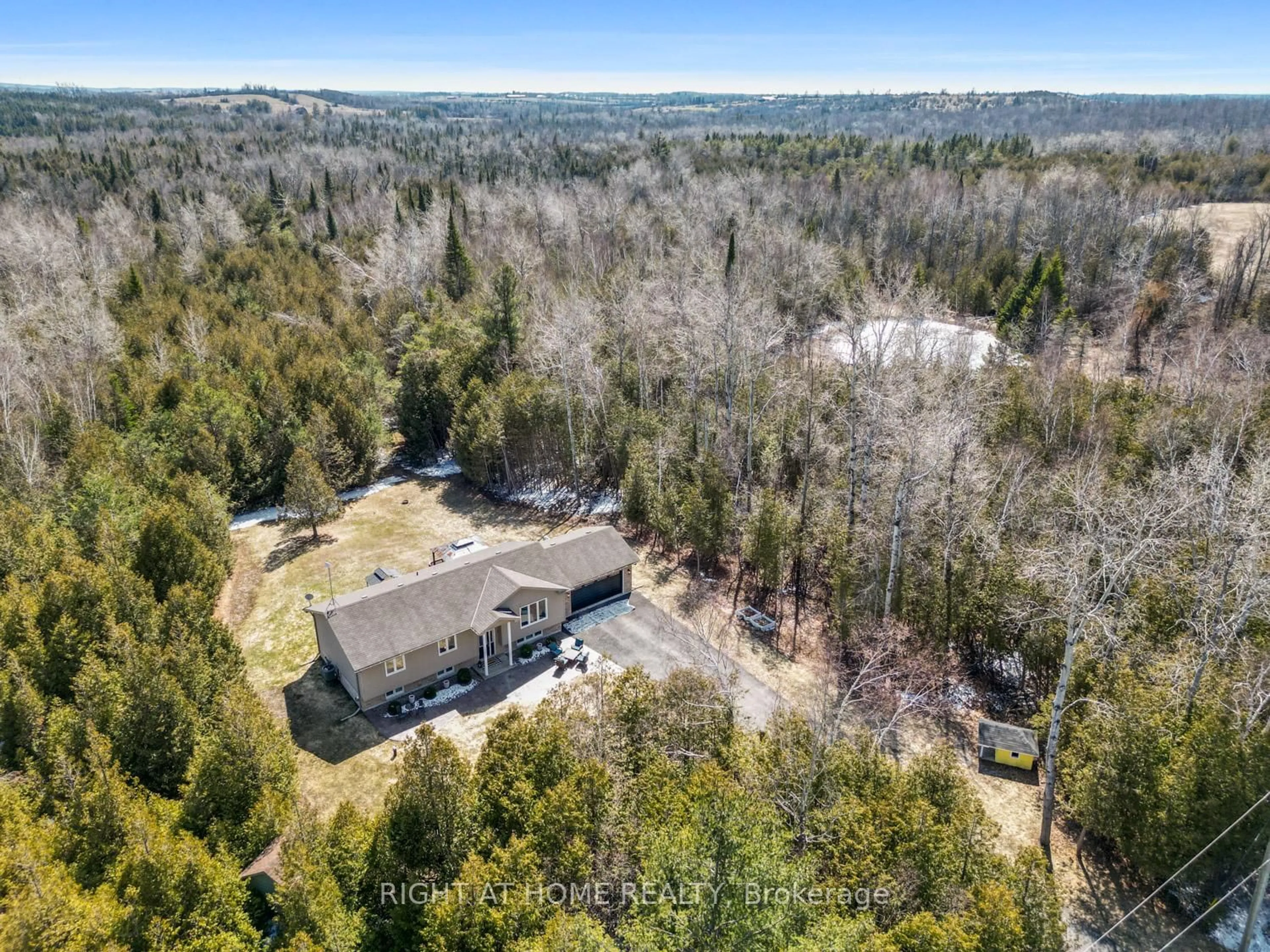 A pic from outside/outdoor area/front of a property/back of a property/a pic from drone, forest/trees view for 216 Mount Horeb Rd, Kawartha Lakes Ontario K9V 4R4