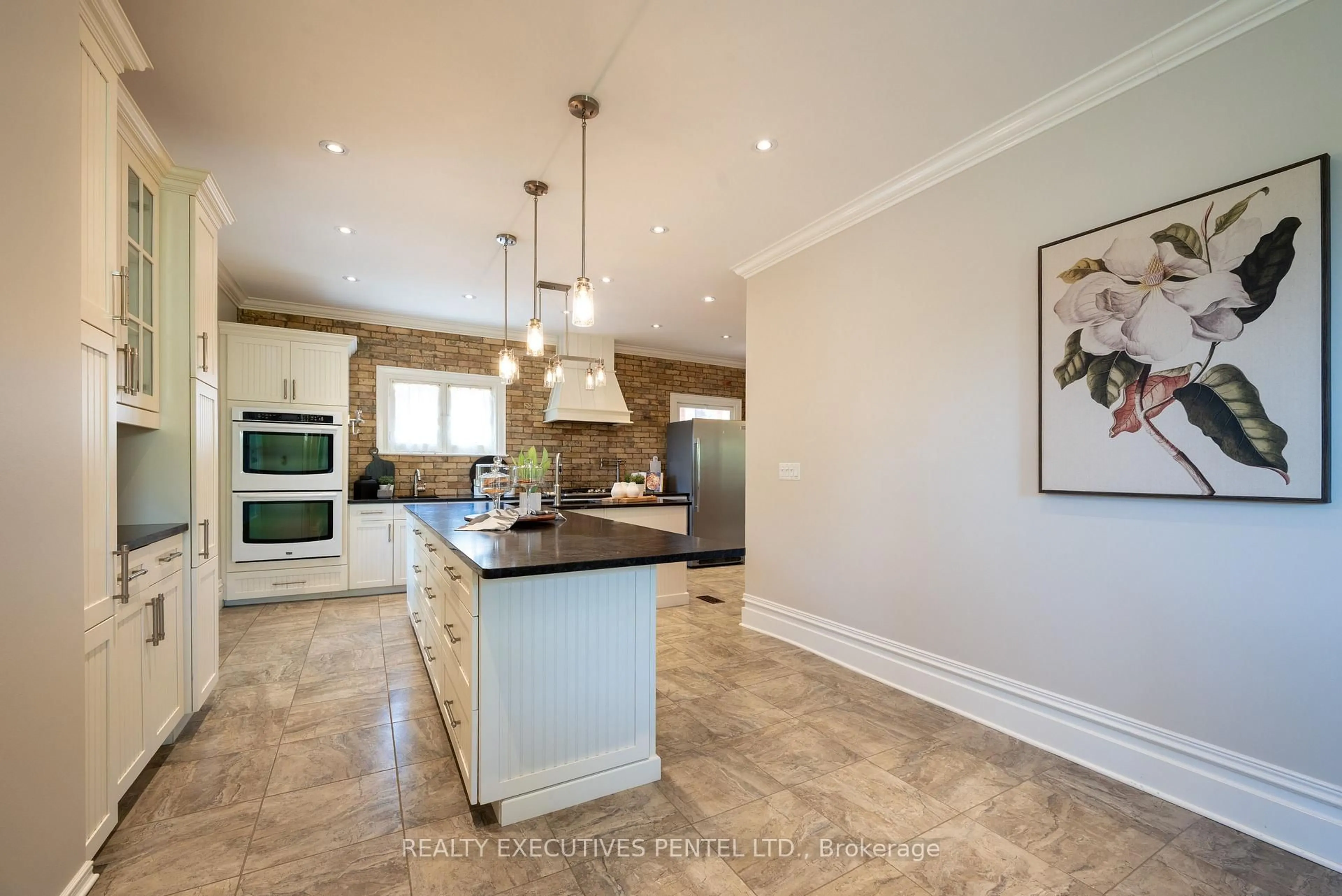 Contemporary kitchen, ceramic/tile floor for 351 George St. St, Cobourg Ontario K9A 3M2