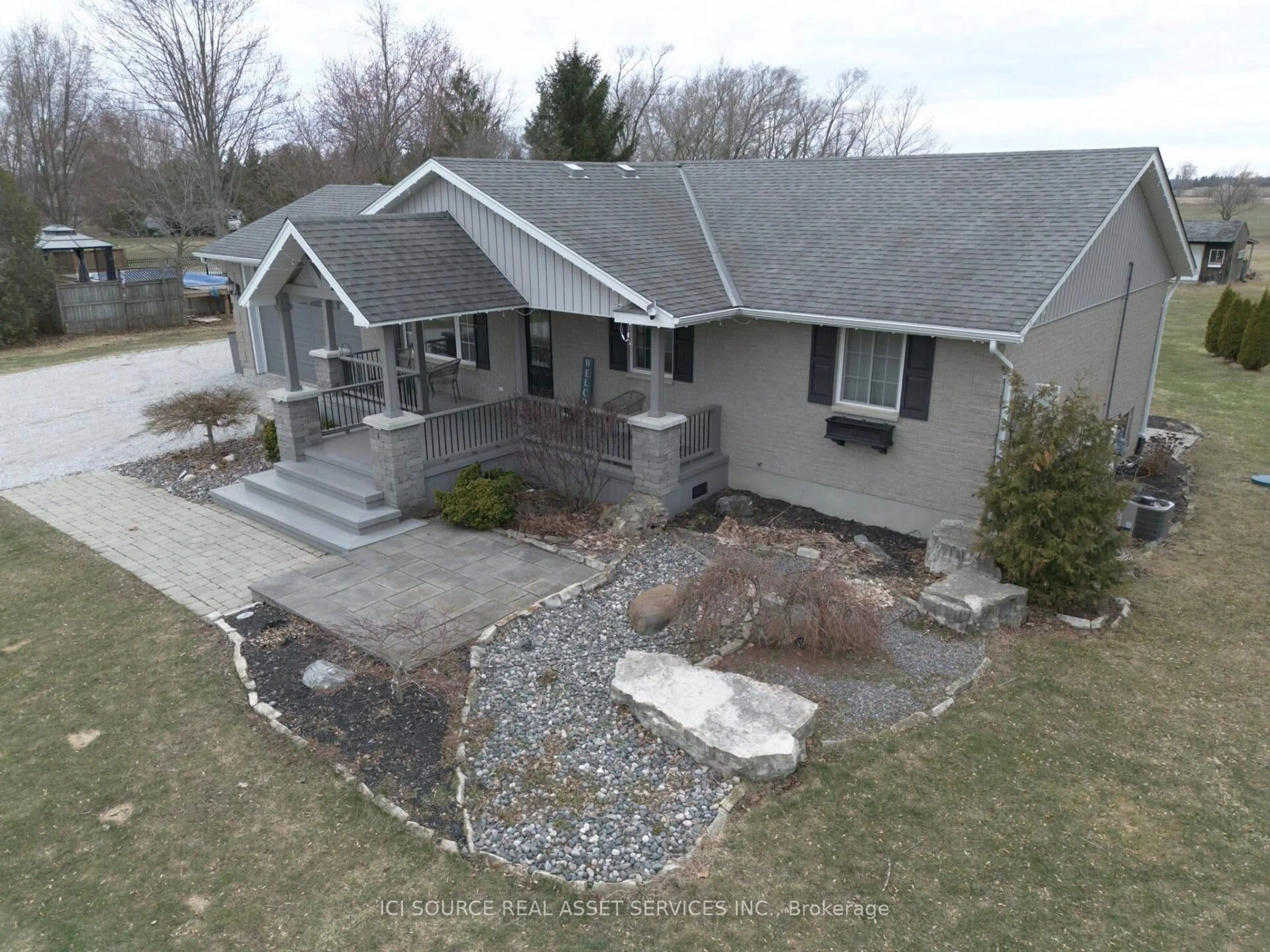 A pic from outside/outdoor area/front of a property/back of a property/a pic from drone, street for 4635 Kettle Lane, Enniskillen Ontario N0N 1R0