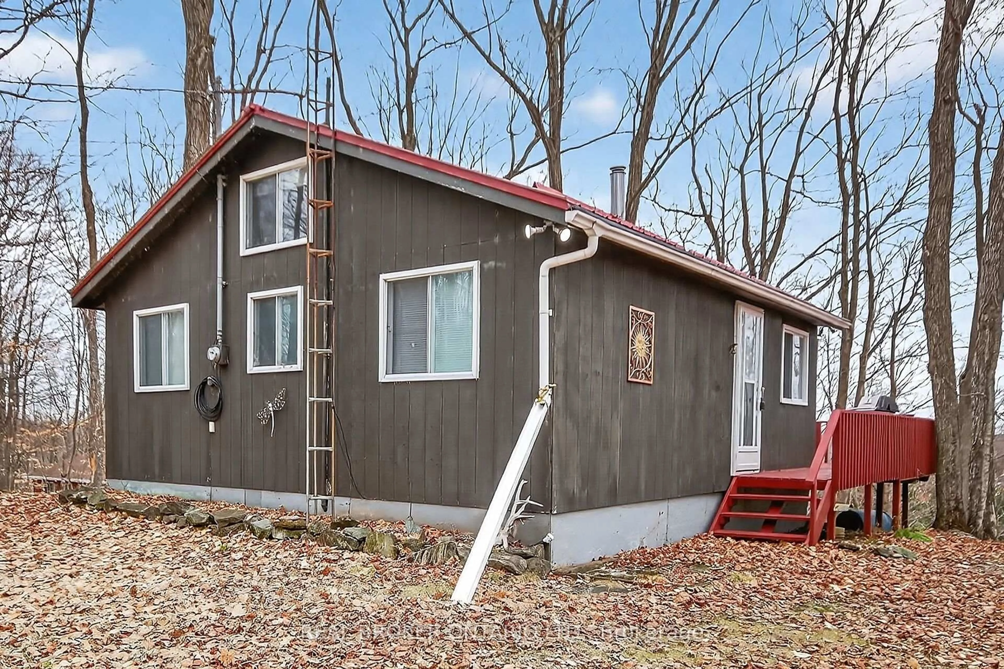 Home with vinyl exterior material, street for 59 Fairhaven Lane, Maberly Ontario K0H 2B0