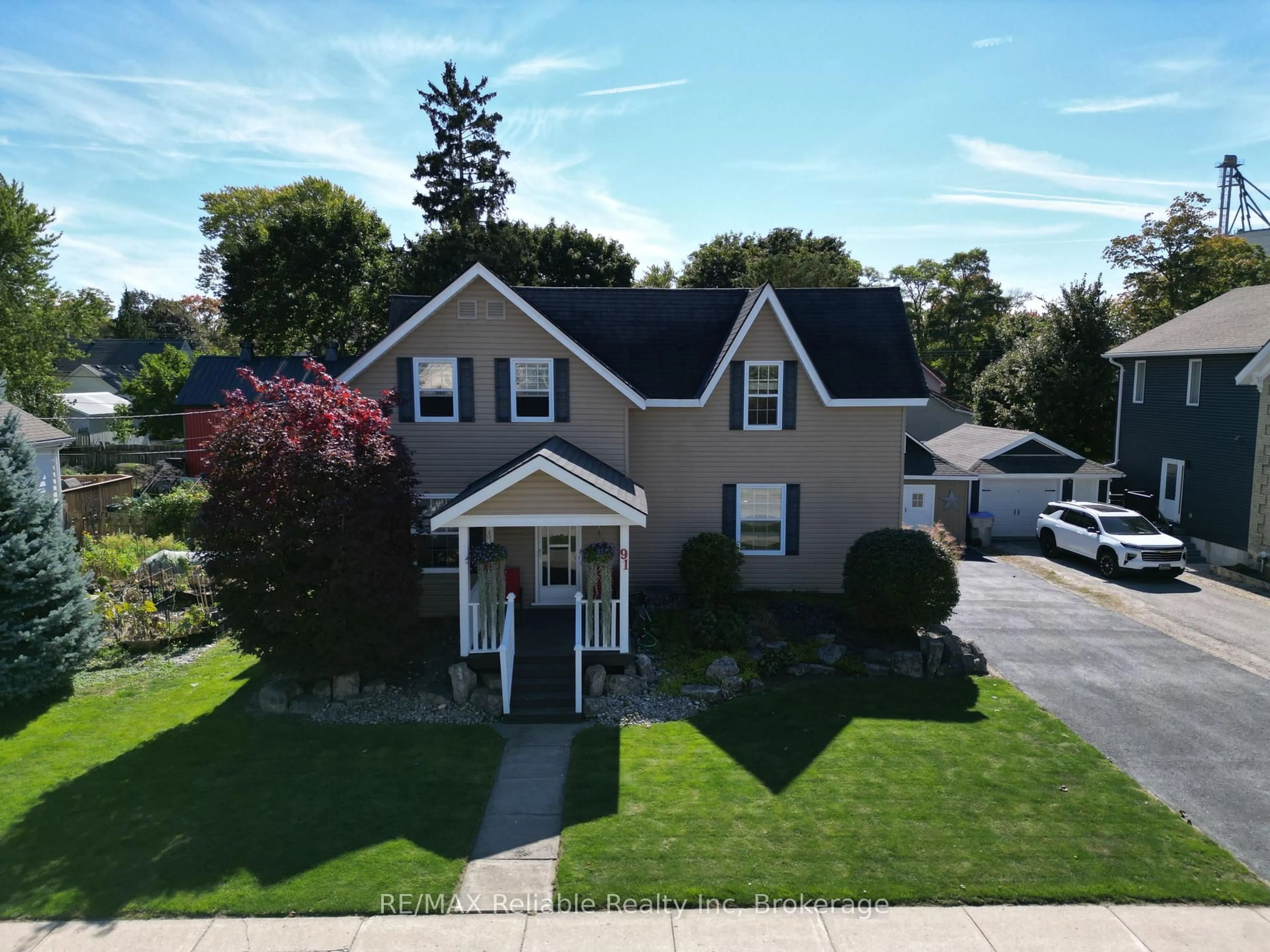A pic from outside/outdoor area/front of a property/back of a property/a pic from drone, street for 91 King St, Bluewater Ontario N0M 1X0