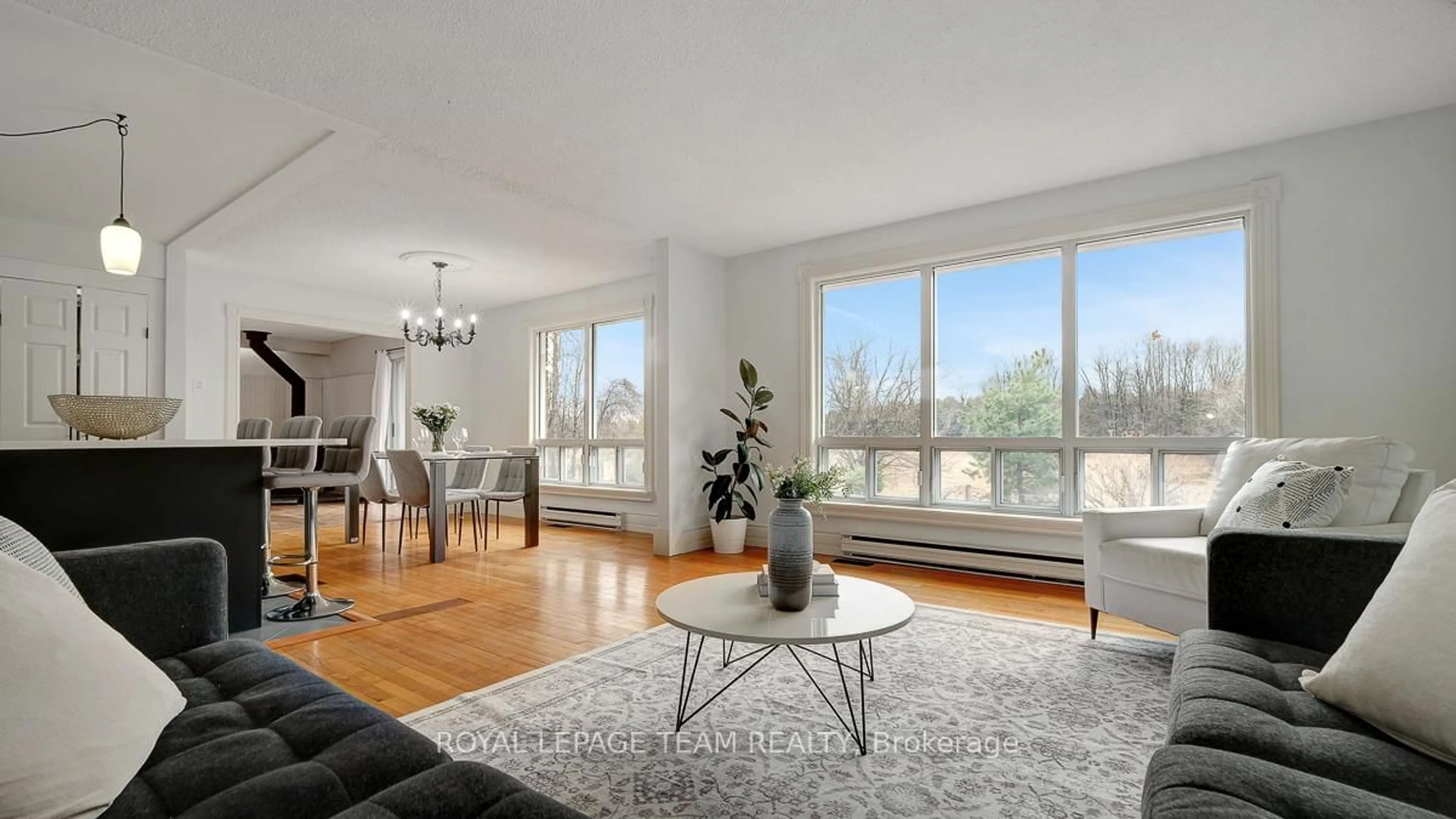 Living room with furniture, wood/laminate floor for 667 Ramsay 4a Concession, Carleton Place Ontario K7C 3P1