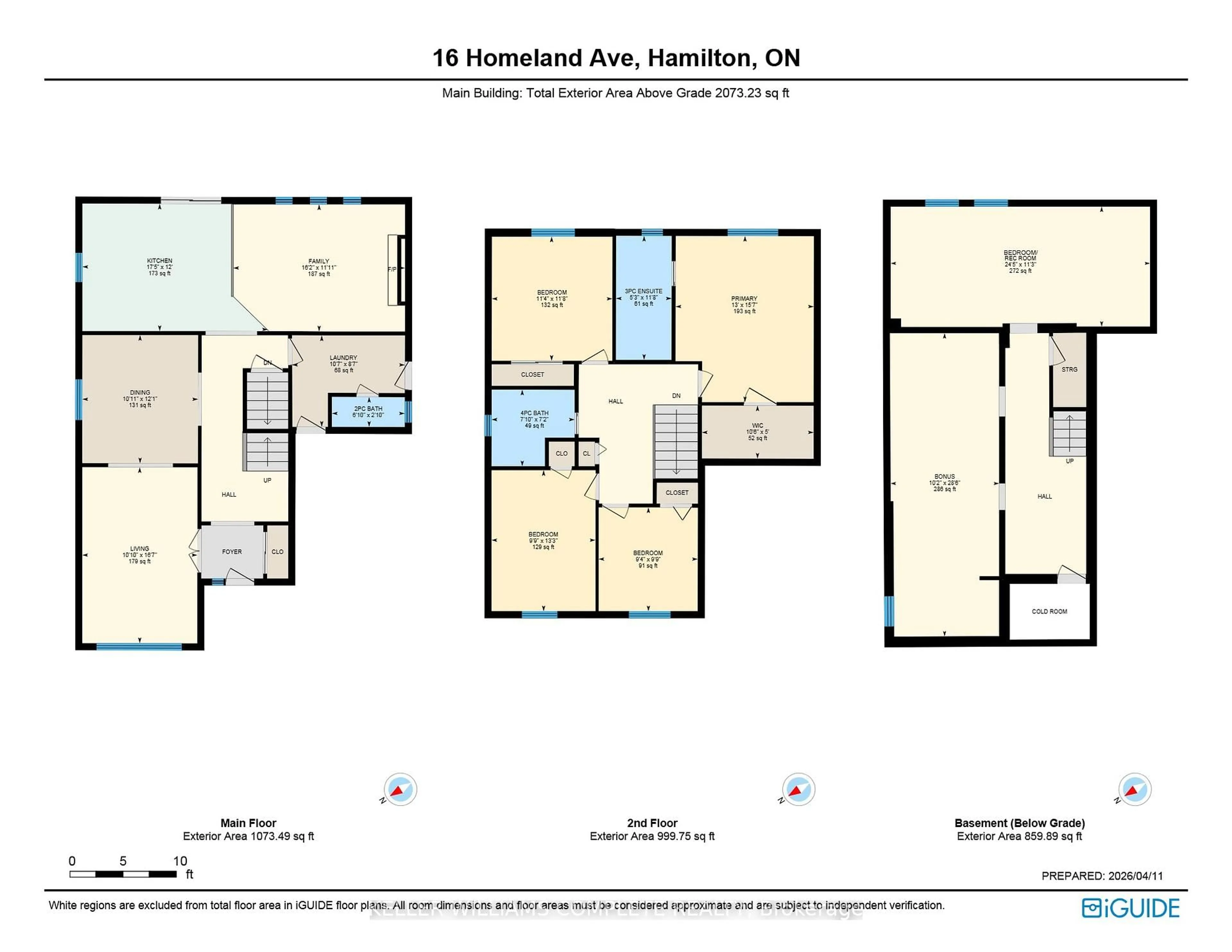 Floor plan for 16 Homeland Ave, Hamilton Ontario L8E 4X2