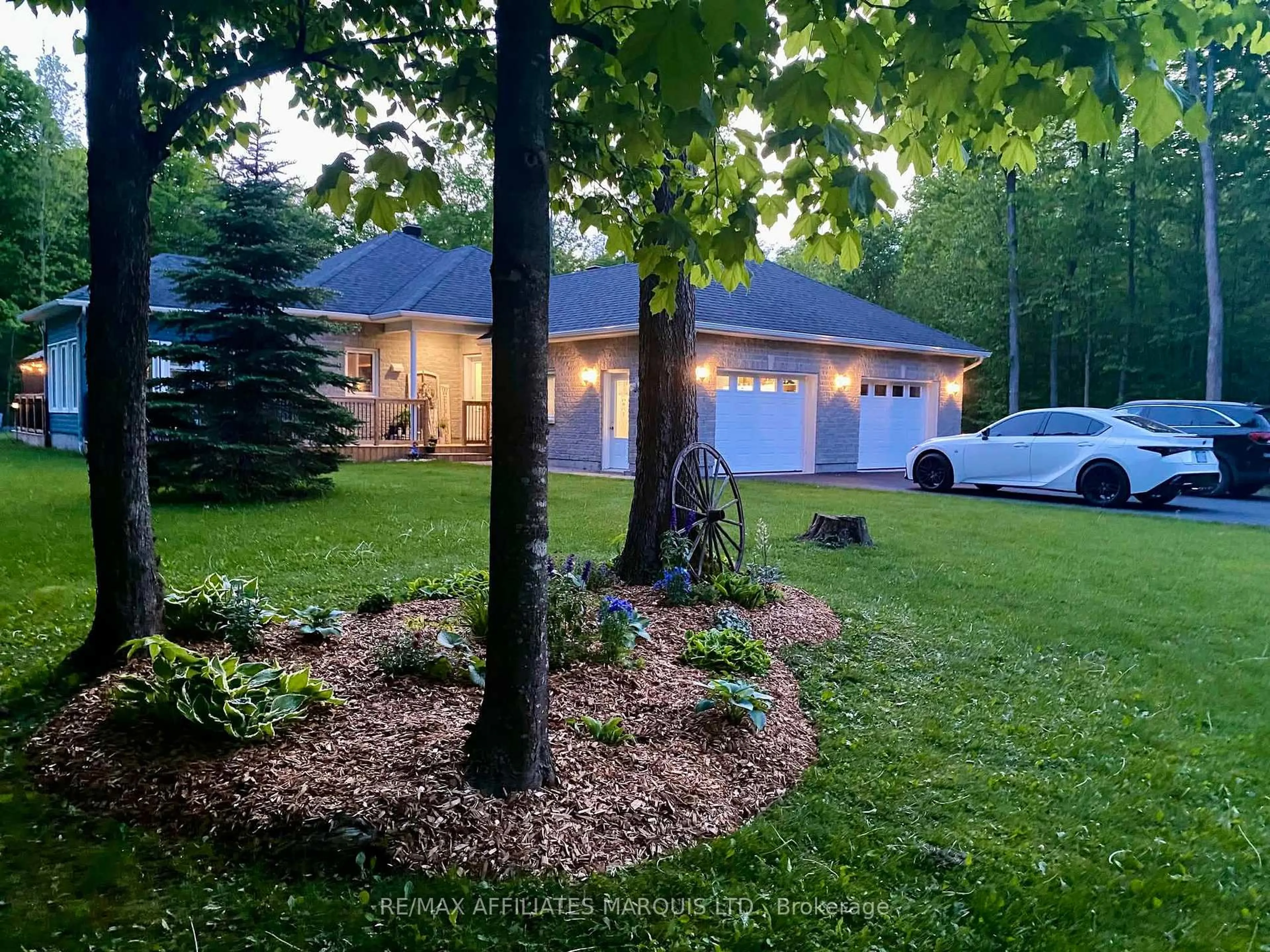 A pic from outside/outdoor area/front of a property/back of a property/a pic from drone, forest/trees view for 4822 Delaney Rd, South Stormont Ontario K0C 1S0