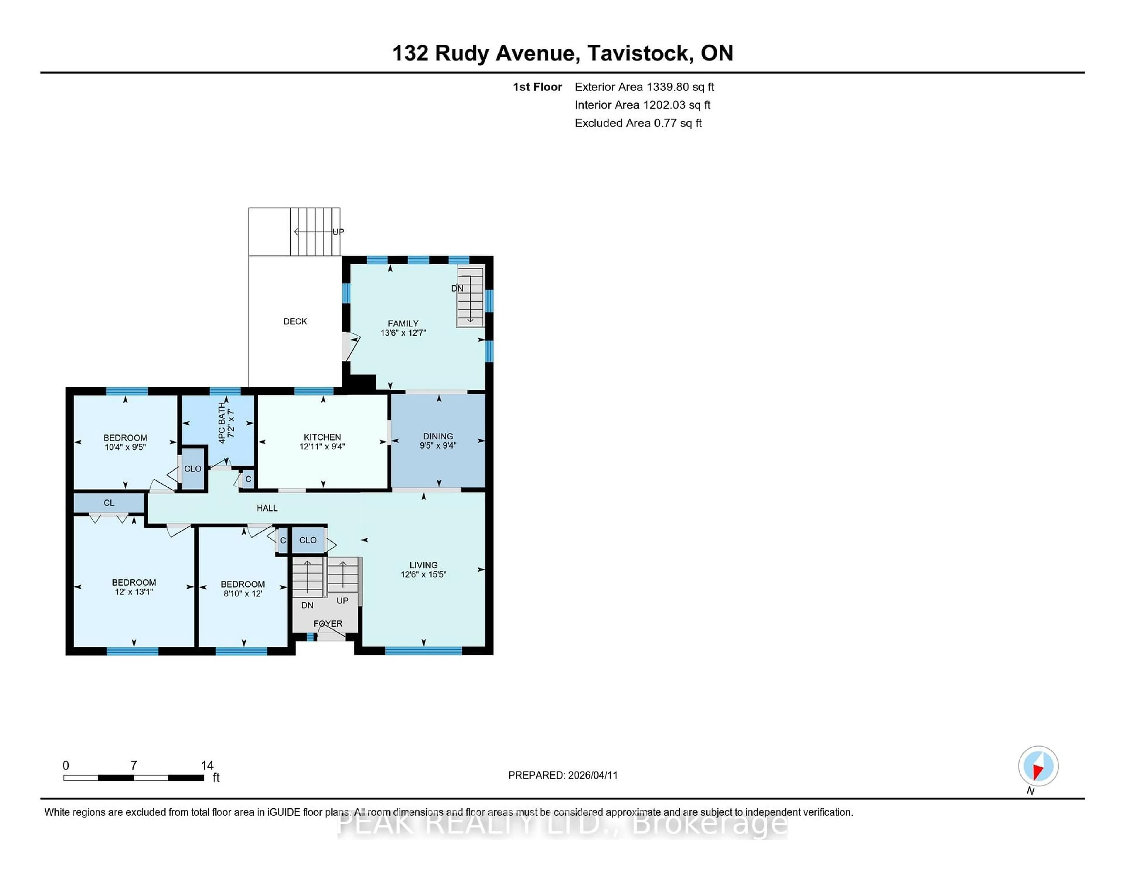 Floor plan for 132 Rudy Ave, East Zorra-Tavistock Ontario N0B 2R0