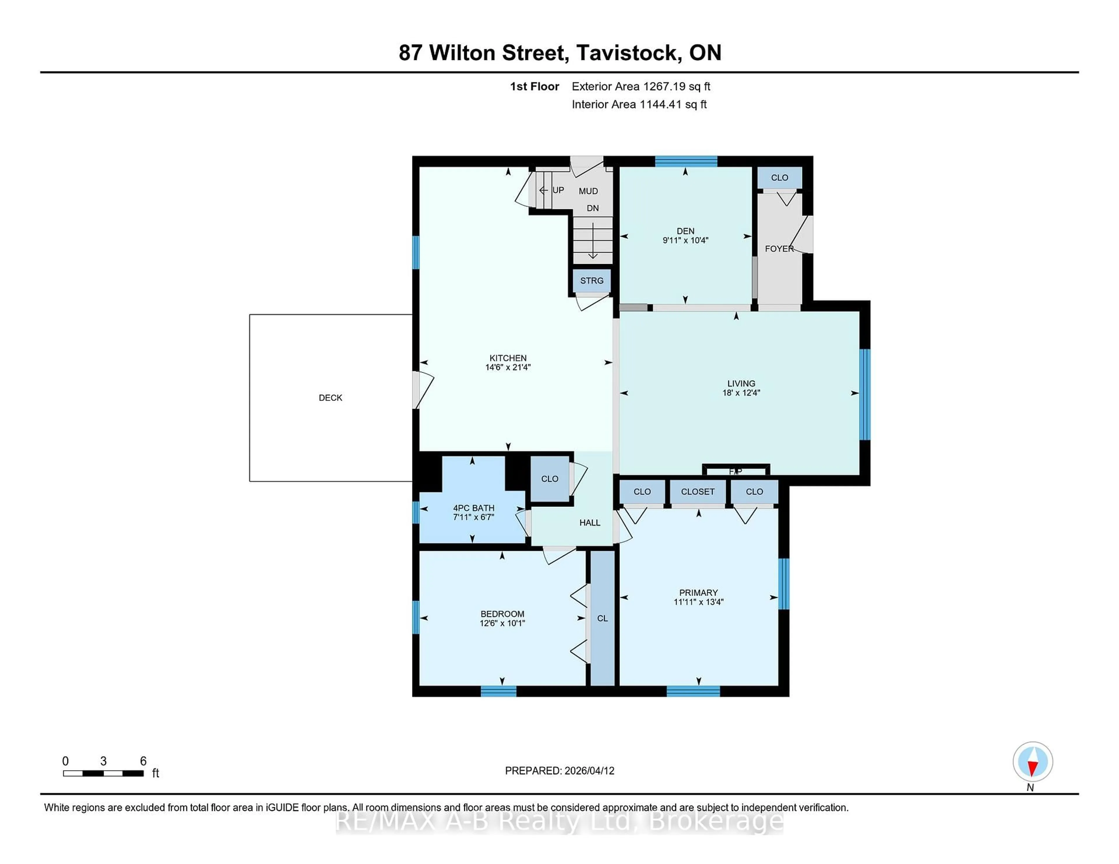 Floor plan for 87 Wilton St, East Zorra-Tavistock Ontario N0B 2R0