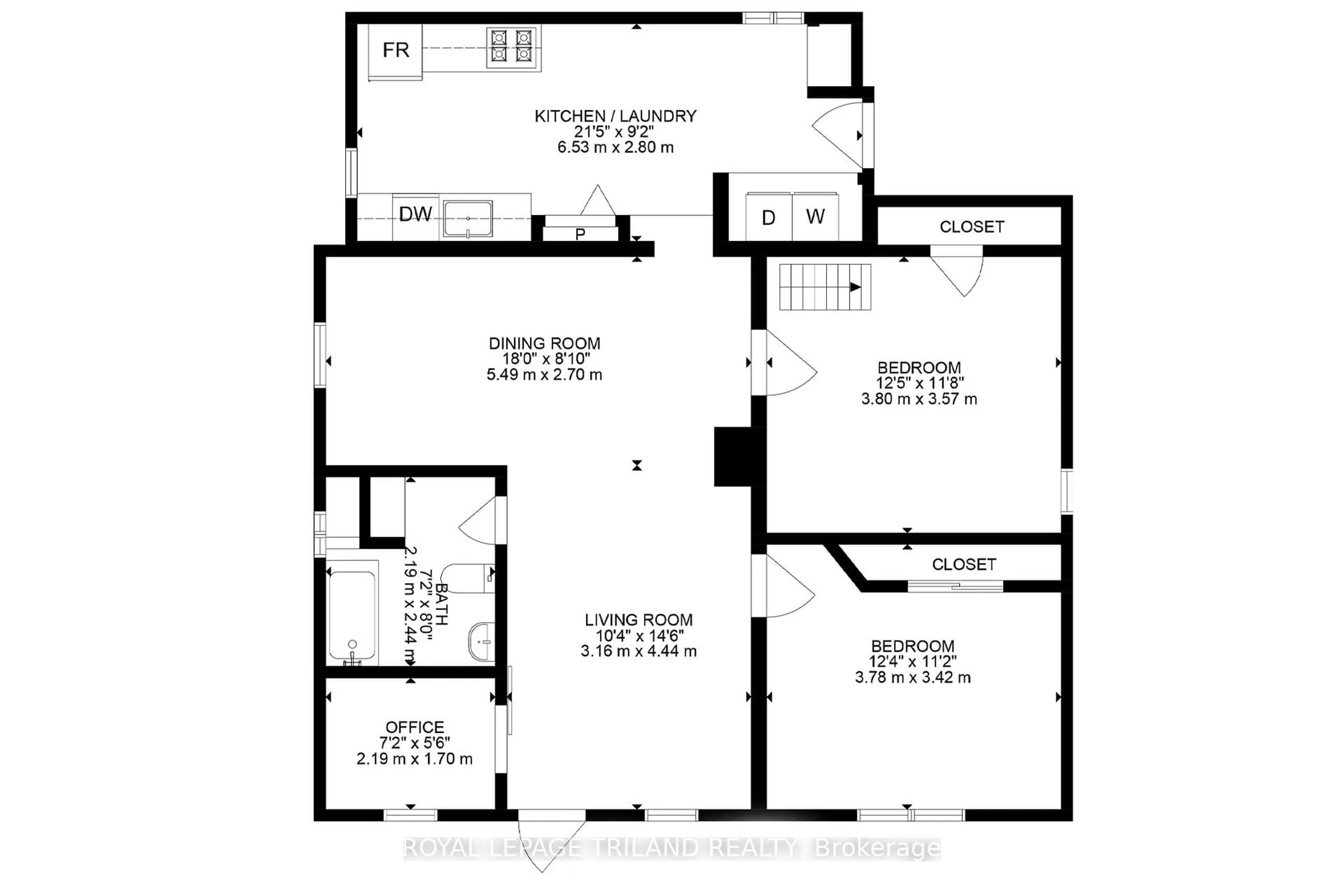 Floor plan for 185 Maitland St, London East Ontario N6B 2X8