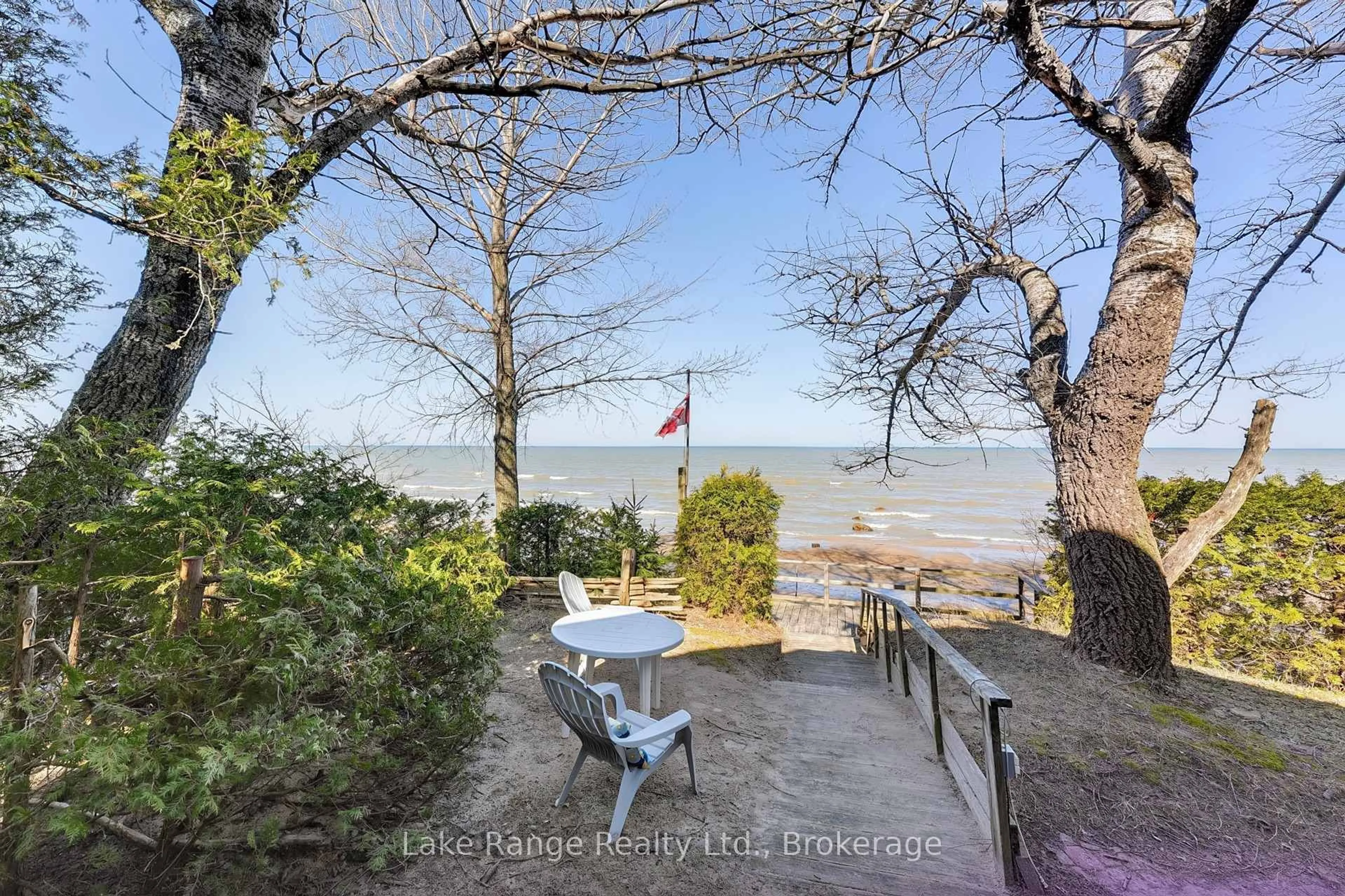 Patio, water/lake/river/ocean view for 124 Bruce Beach Rd, Huron-Kinloss Ontario N2Z 2X3