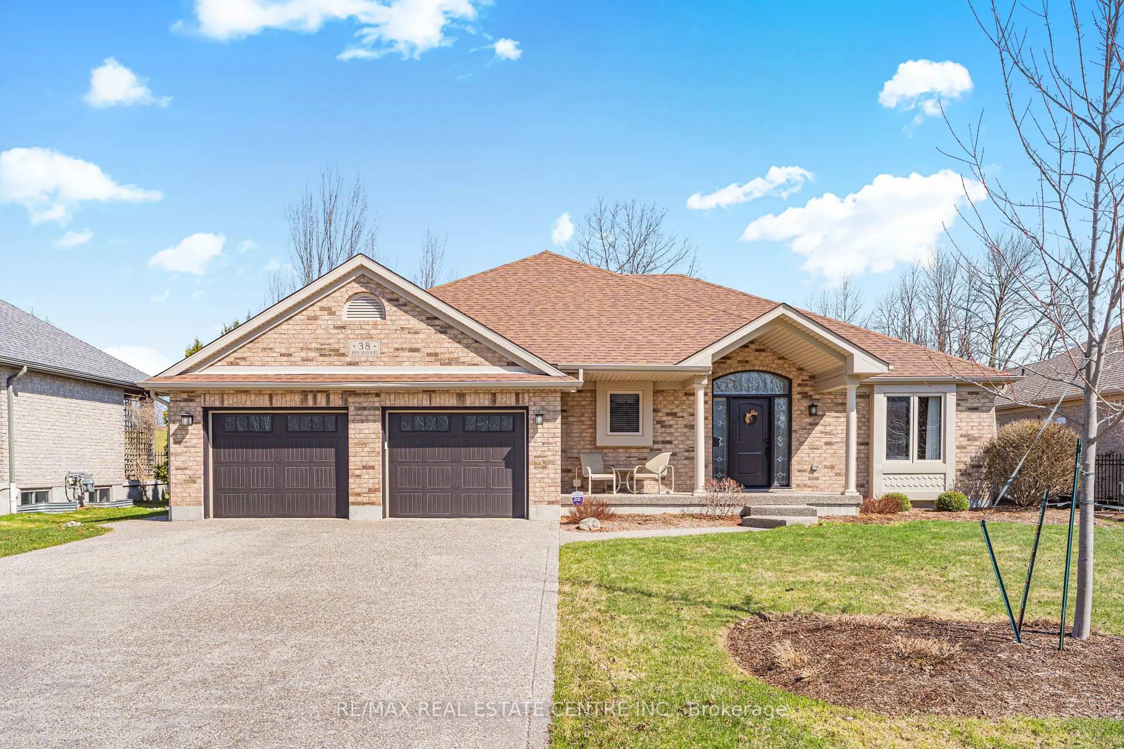 Home with brick exterior material, street for 38 Rhine Meadow Rd, Woolwich Ontario N0B 2M1