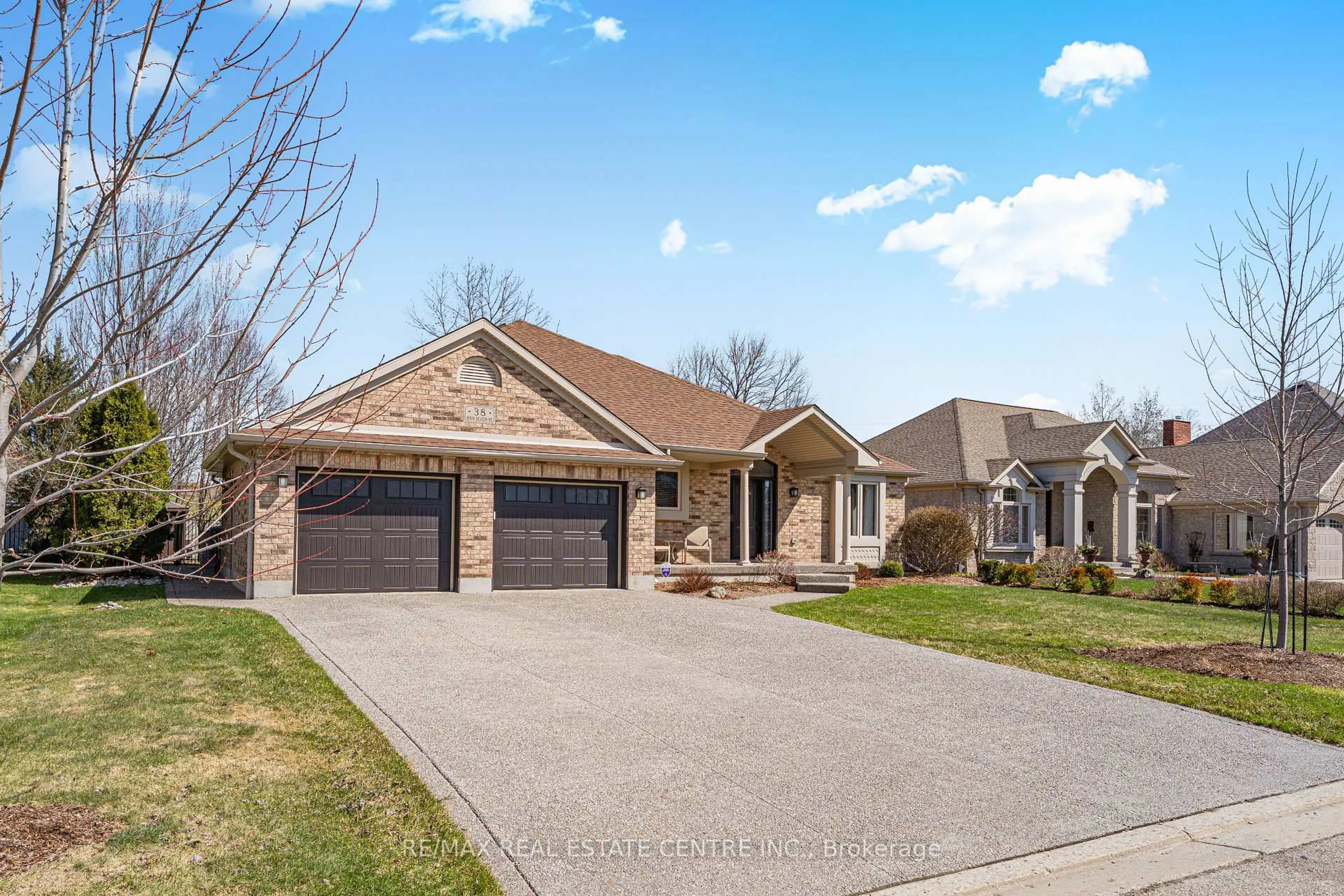 Home with brick exterior material, street for 38 Rhine Meadow Rd, Woolwich Ontario N0B 2M1