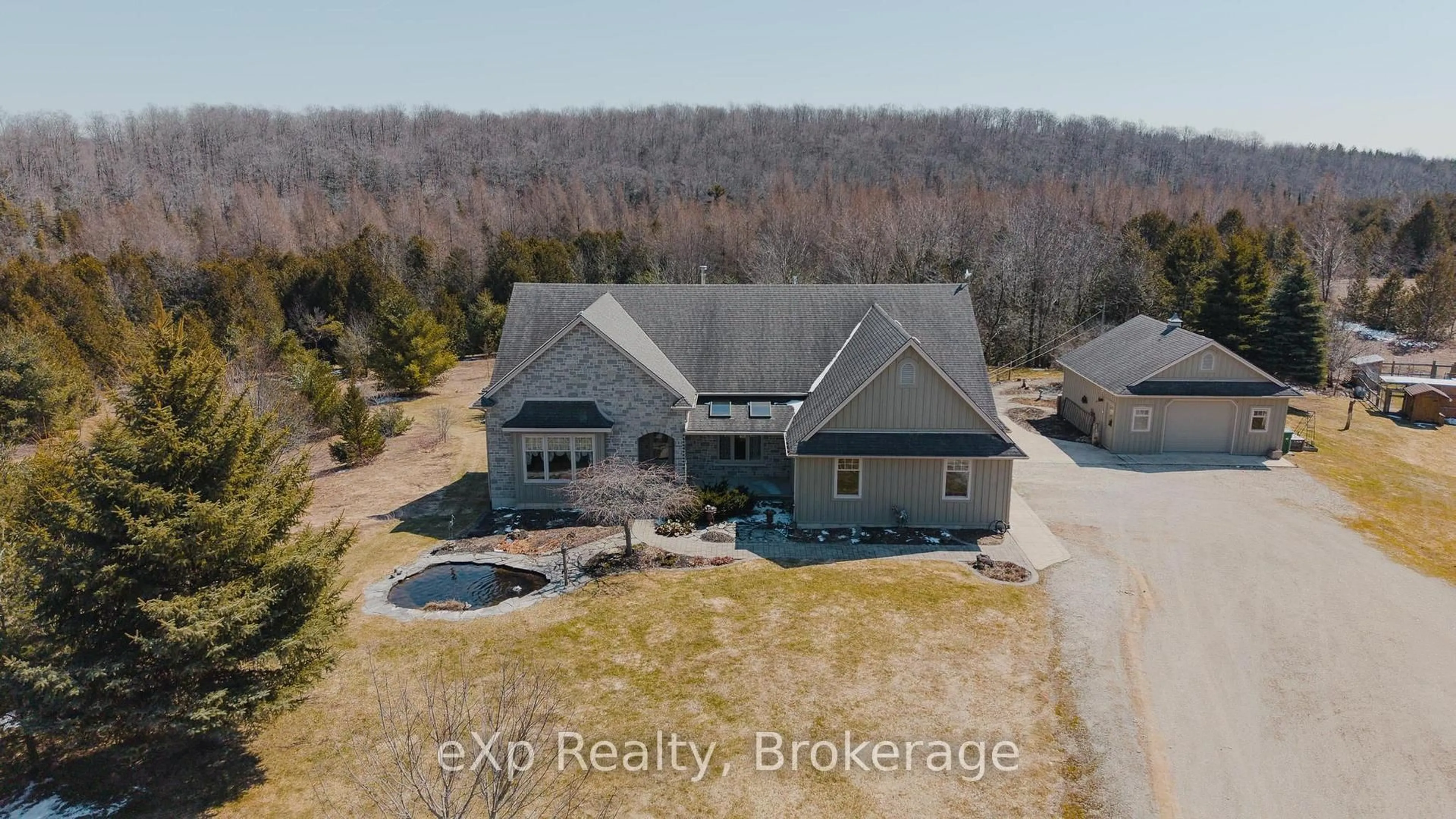 A pic from outside/outdoor area/front of a property/back of a property/a pic from drone, water/lake/river/ocean view for 243392 Southgate 24 Rd, Southgate Ontario N0G 1R0