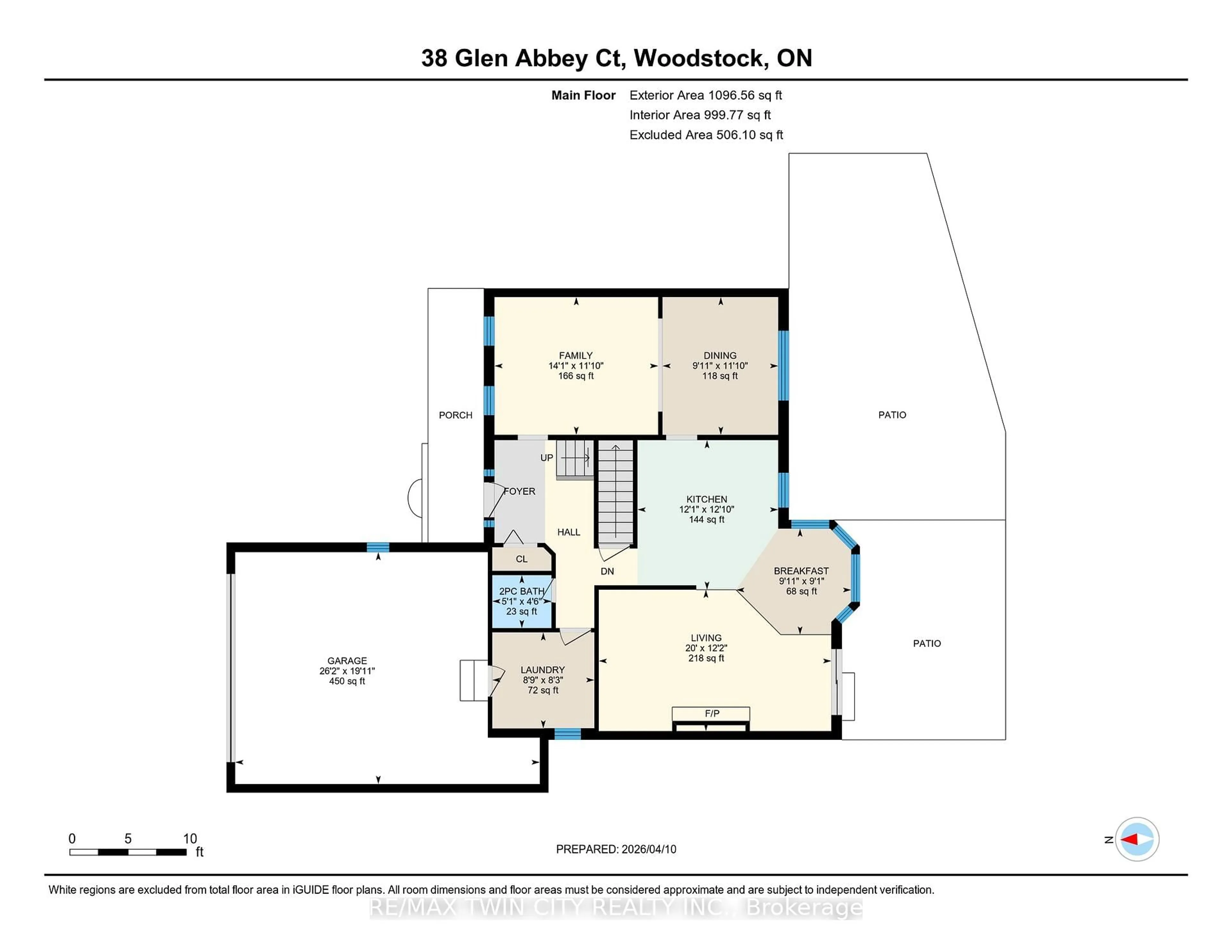Floor plan for 38 Glen Abbey Crt, Woodstock Ontario N4S 8S9