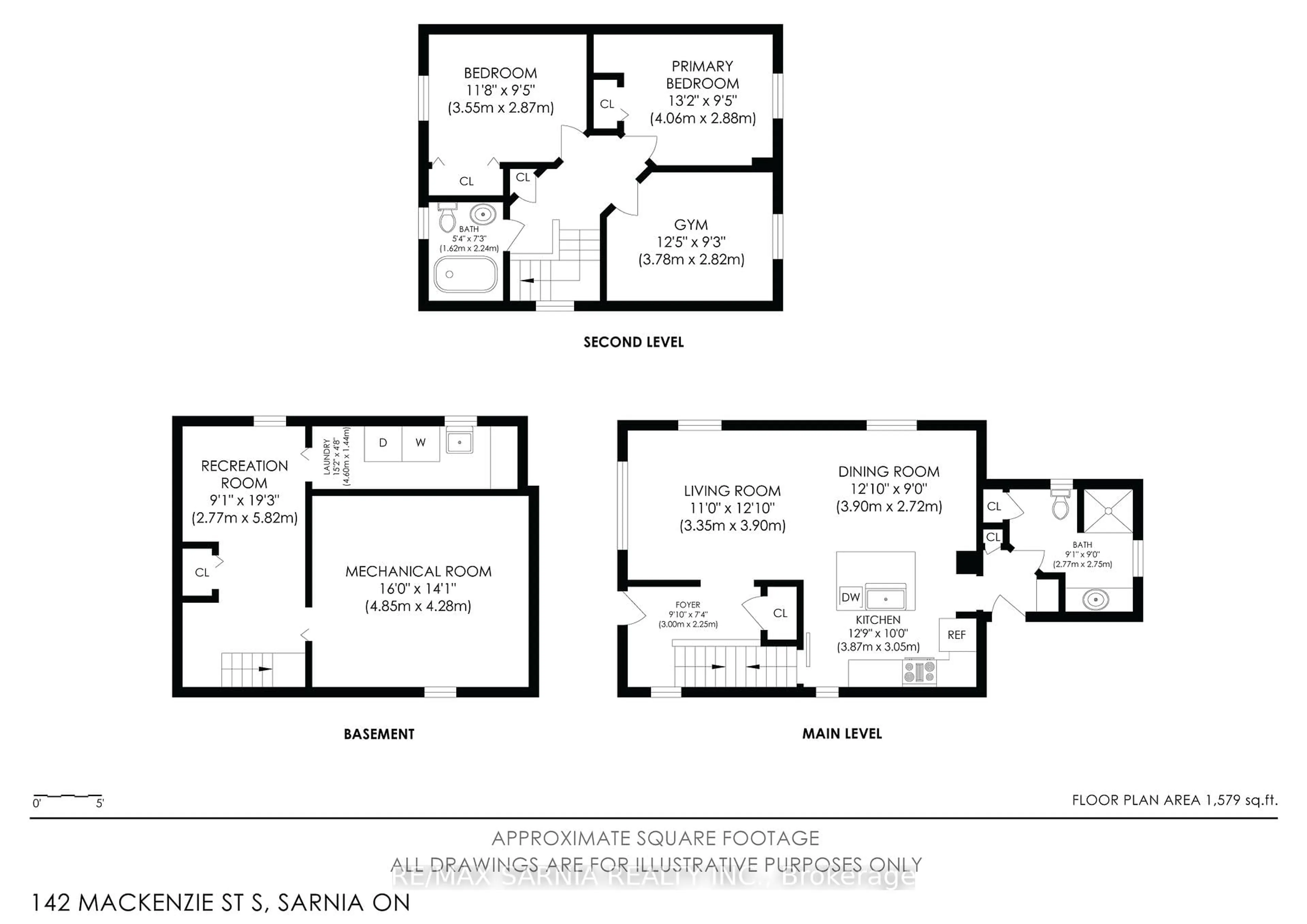 Floor plan for 142 Mackenzie St, Sarnia Ontario N7T 3J3