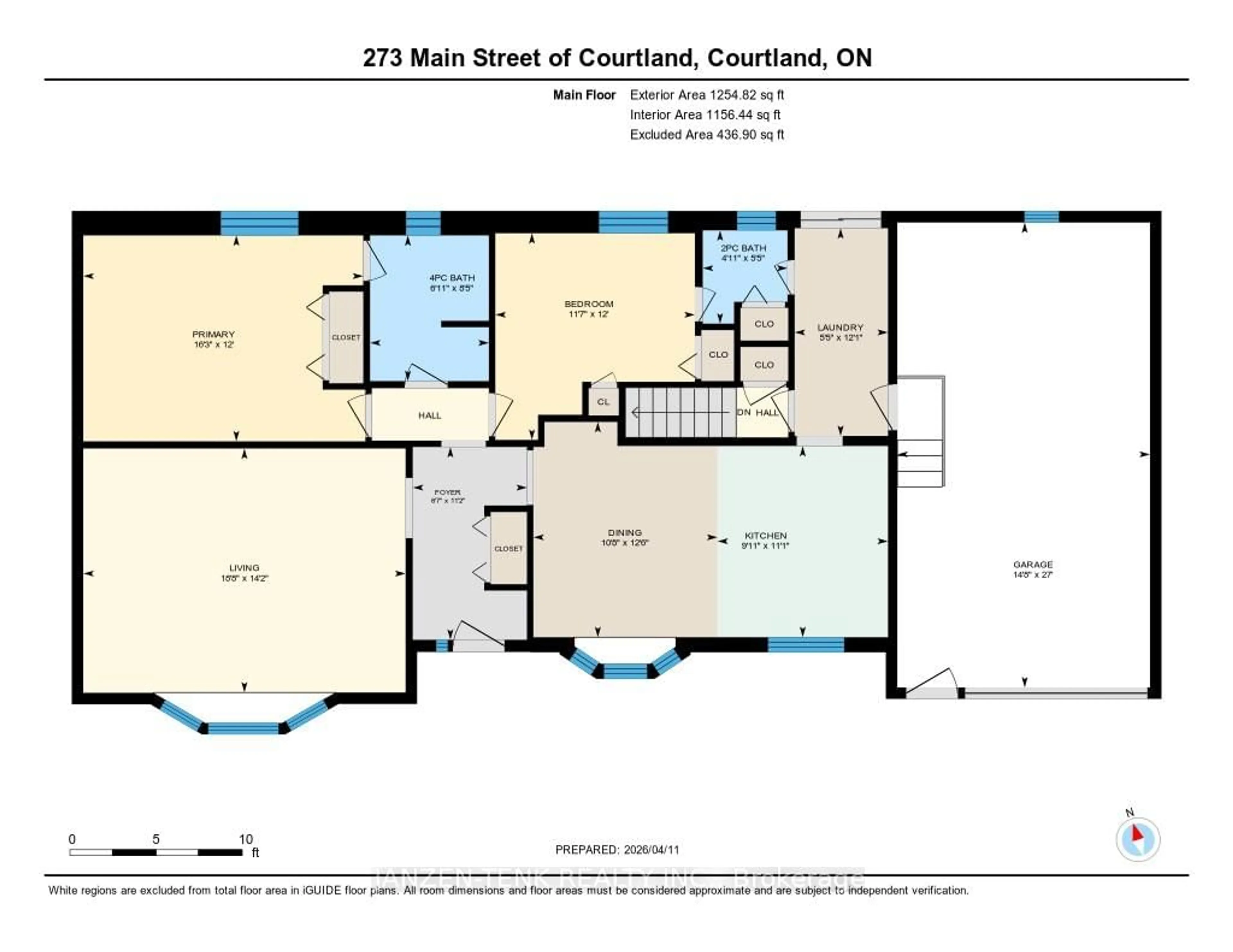 Floor plan for 273 Main St, Norfolk Ontario N0J 1E0