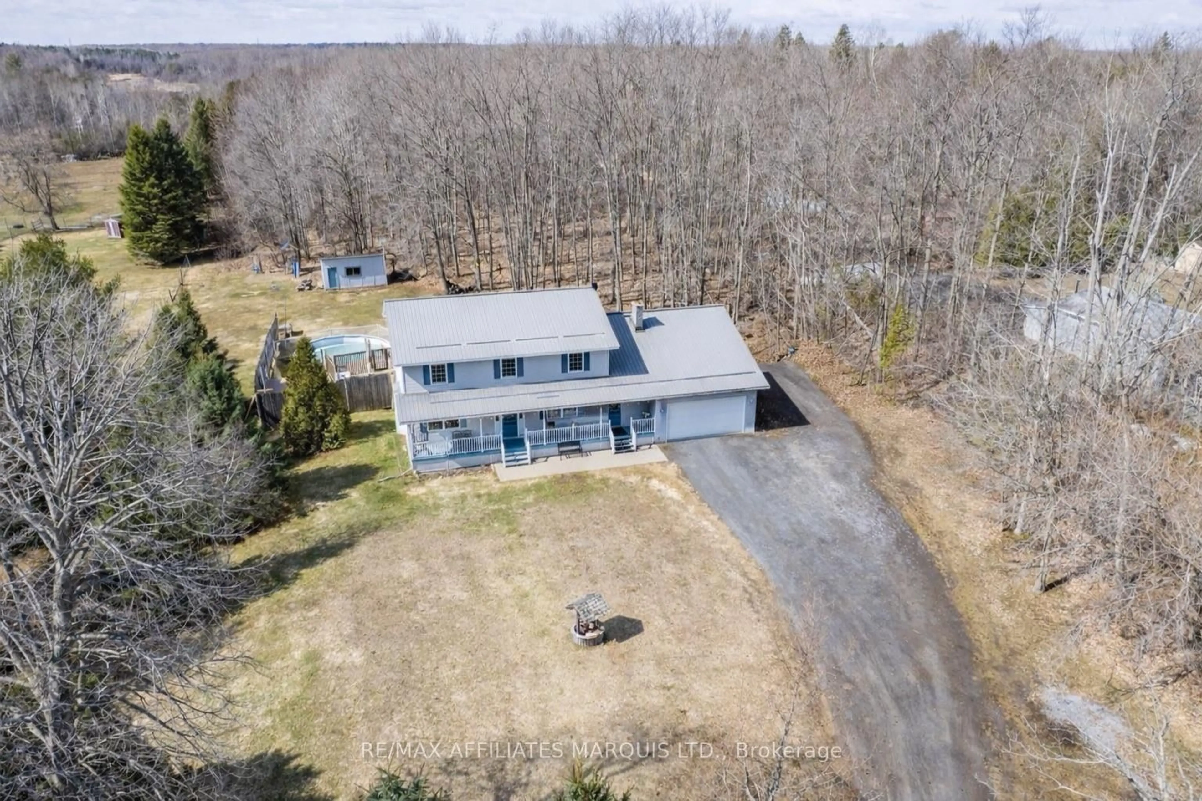 A pic from outside/outdoor area/front of a property/back of a property/a pic from drone, unknown for 4720 O'keefe Rd, South Stormont Ontario K0C 2A0