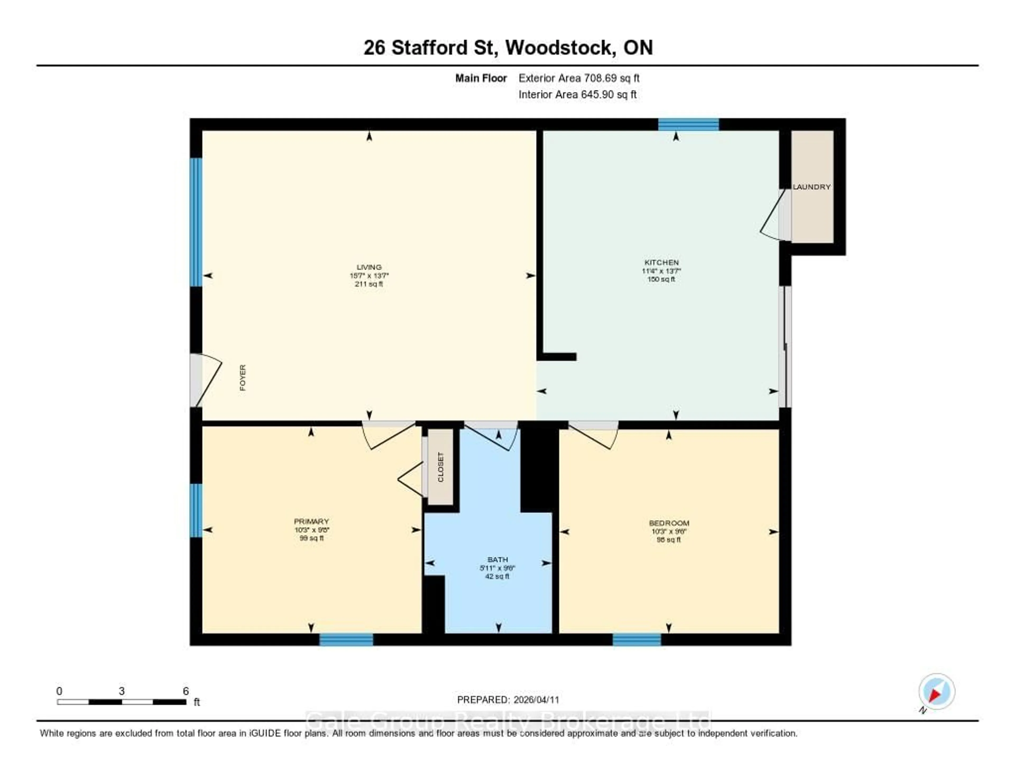 Floor plan for 26 Stafford St, Woodstock Ontario N4S 3Z6
