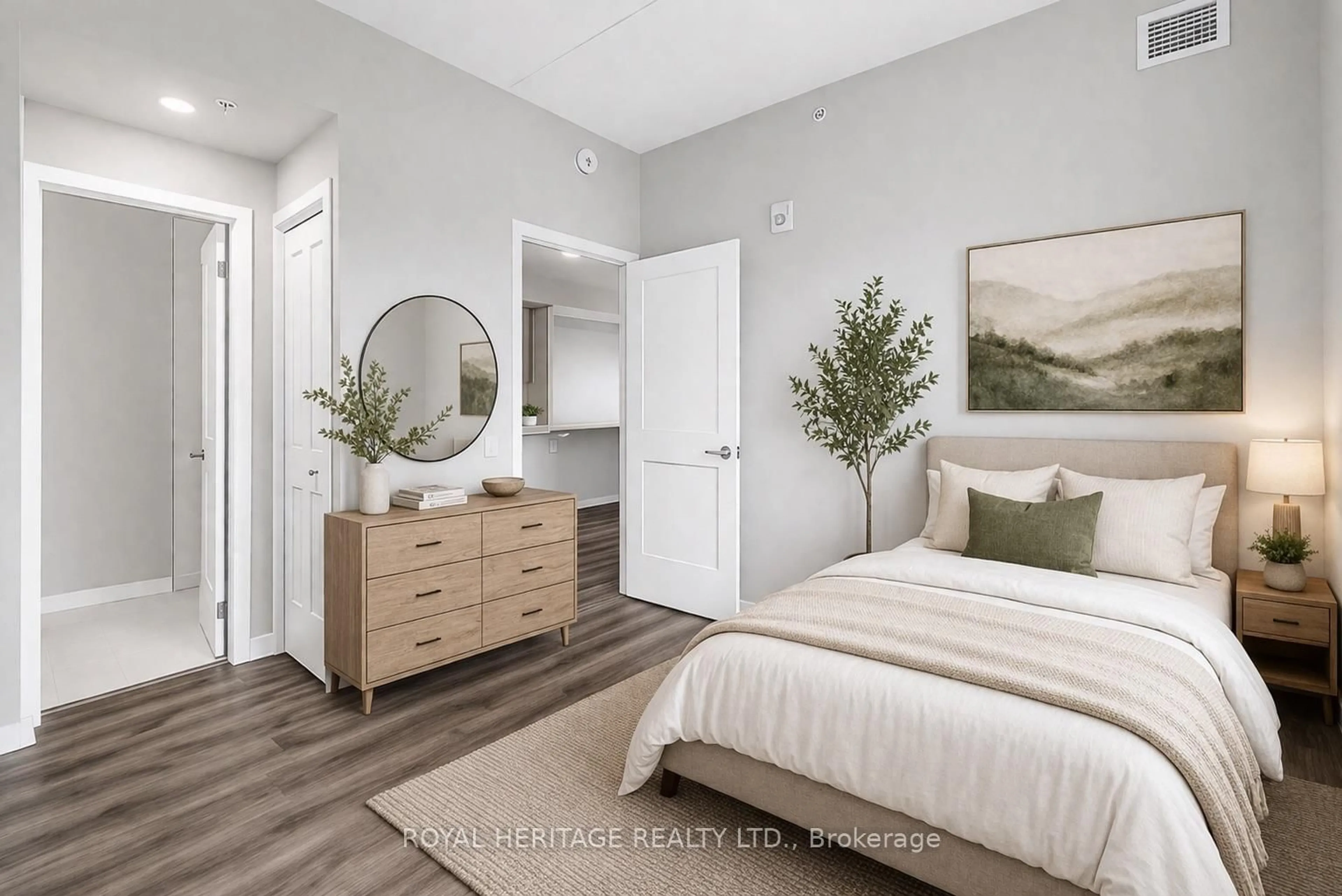 Bedroom with bed, unknown for 15 Queen St #511, Hamilton Ontario L8P 3R6