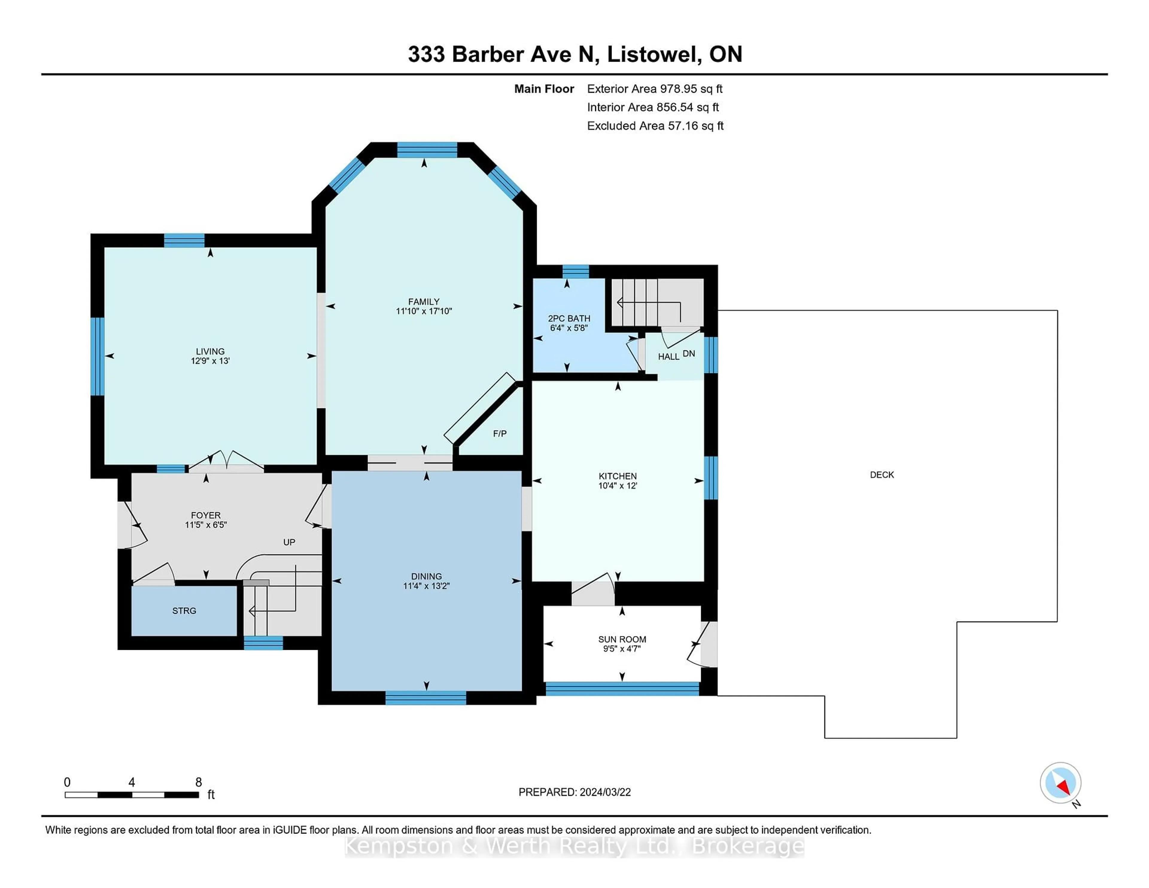 Floor plan for 333 Barber Ave, North Perth Ontario N4W 1R8