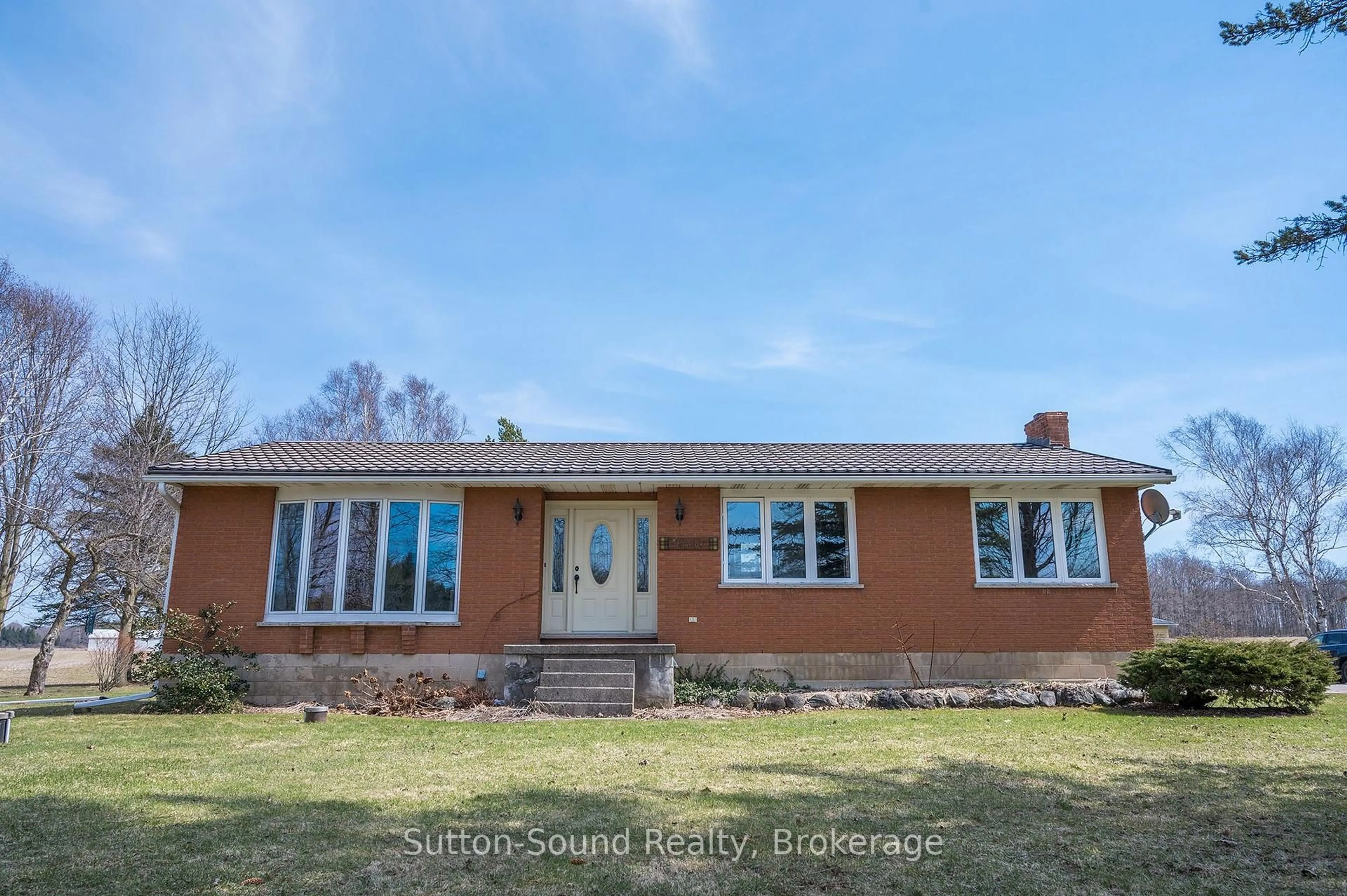Home with brick exterior material, street for 458523 8 Concession, Meaford Ontario N4K 5W4