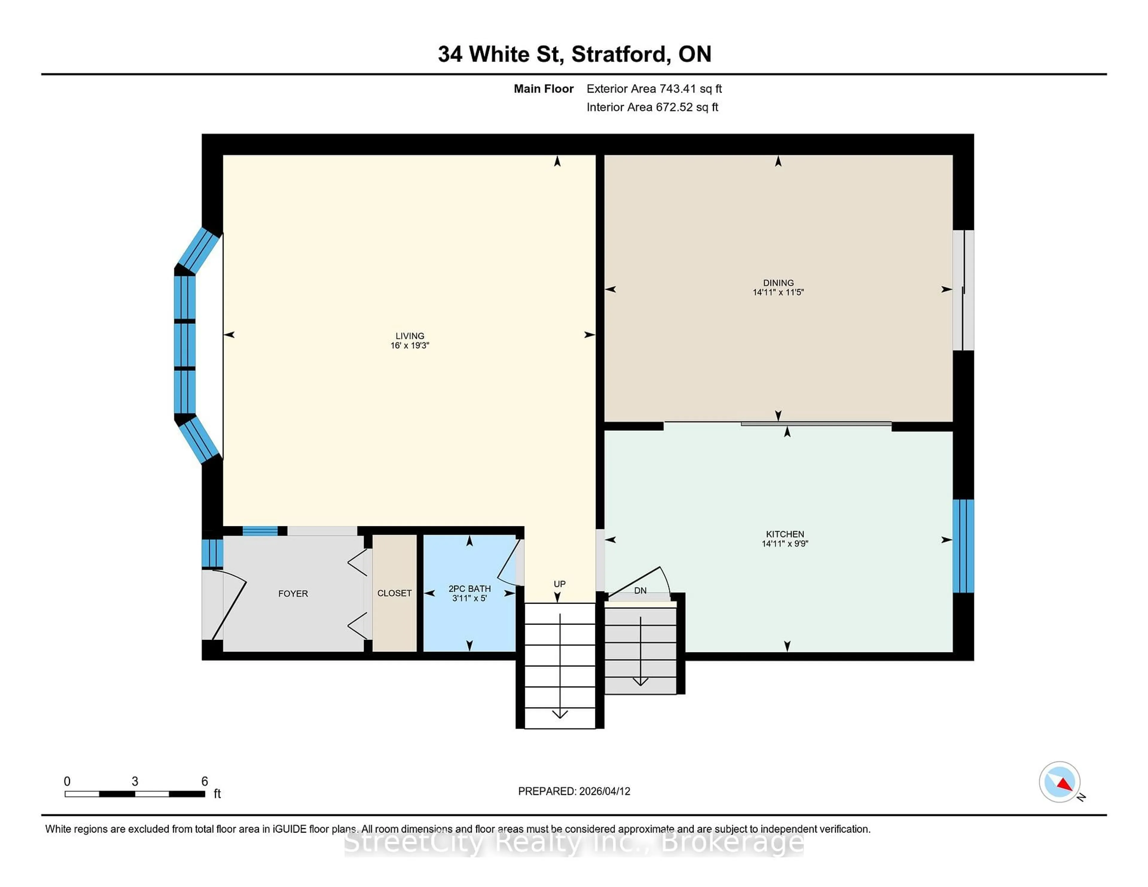 Floor plan for 34 White St, Stratford Ontario N5A 7M5