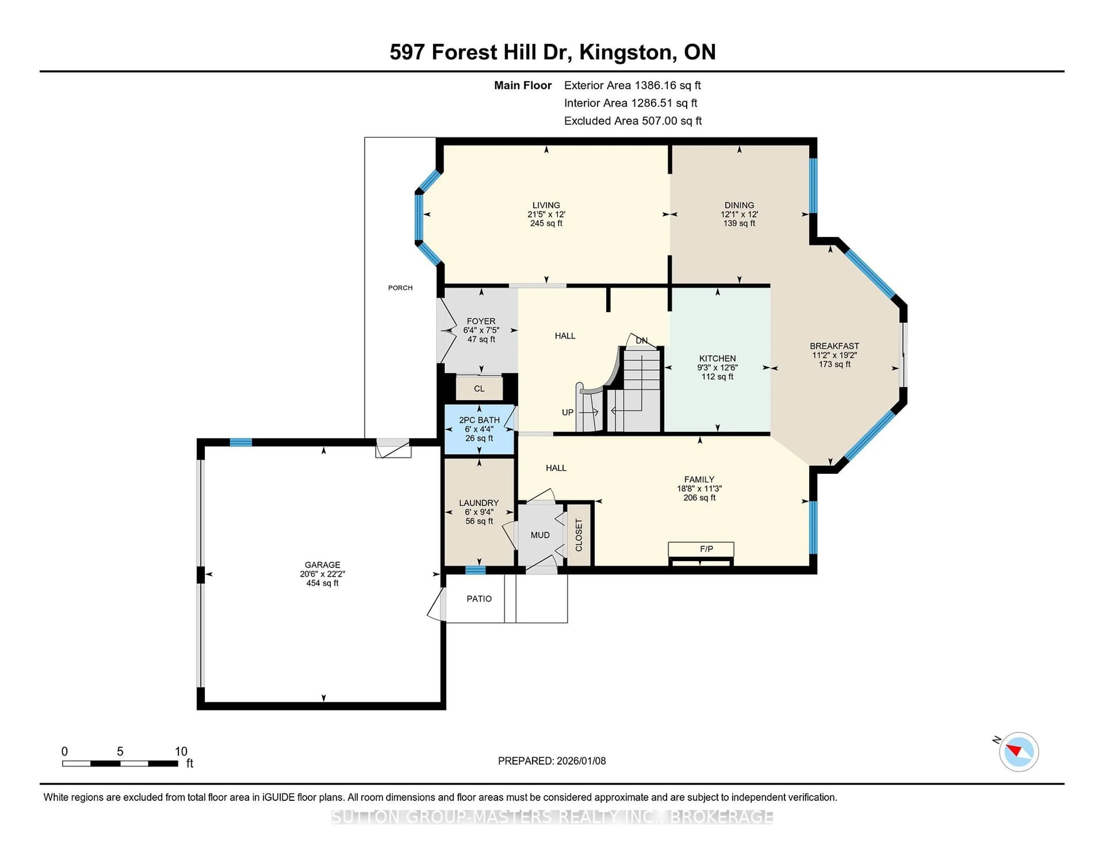 Floor plan for 597 Forest Hill Dr, Kingston Ontario K7M 7N6