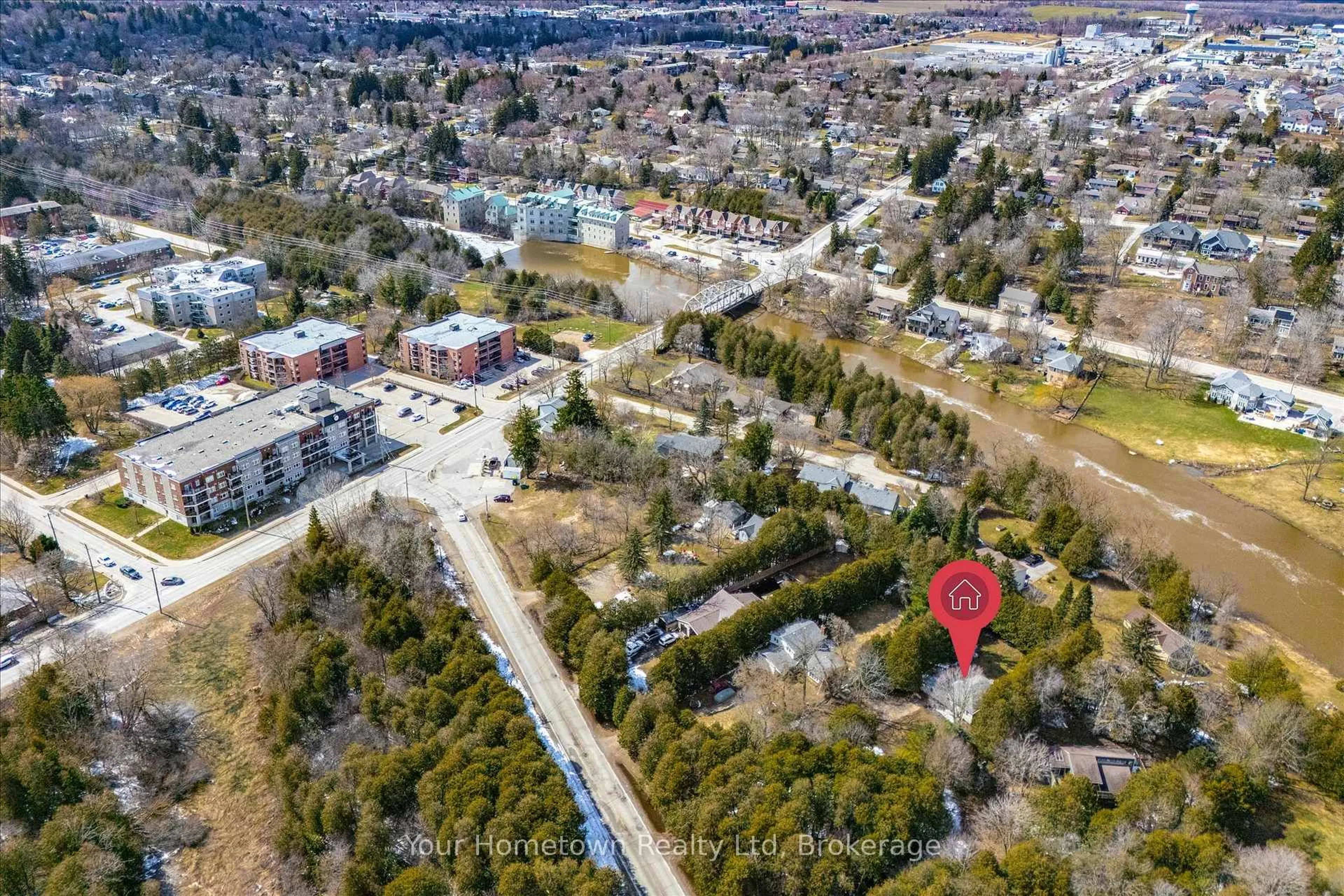A pic from outside/outdoor area/front of a property/back of a property/a pic from drone, street for 565 Old Orangeville Rd, Centre Wellington Ontario N1M 1T9