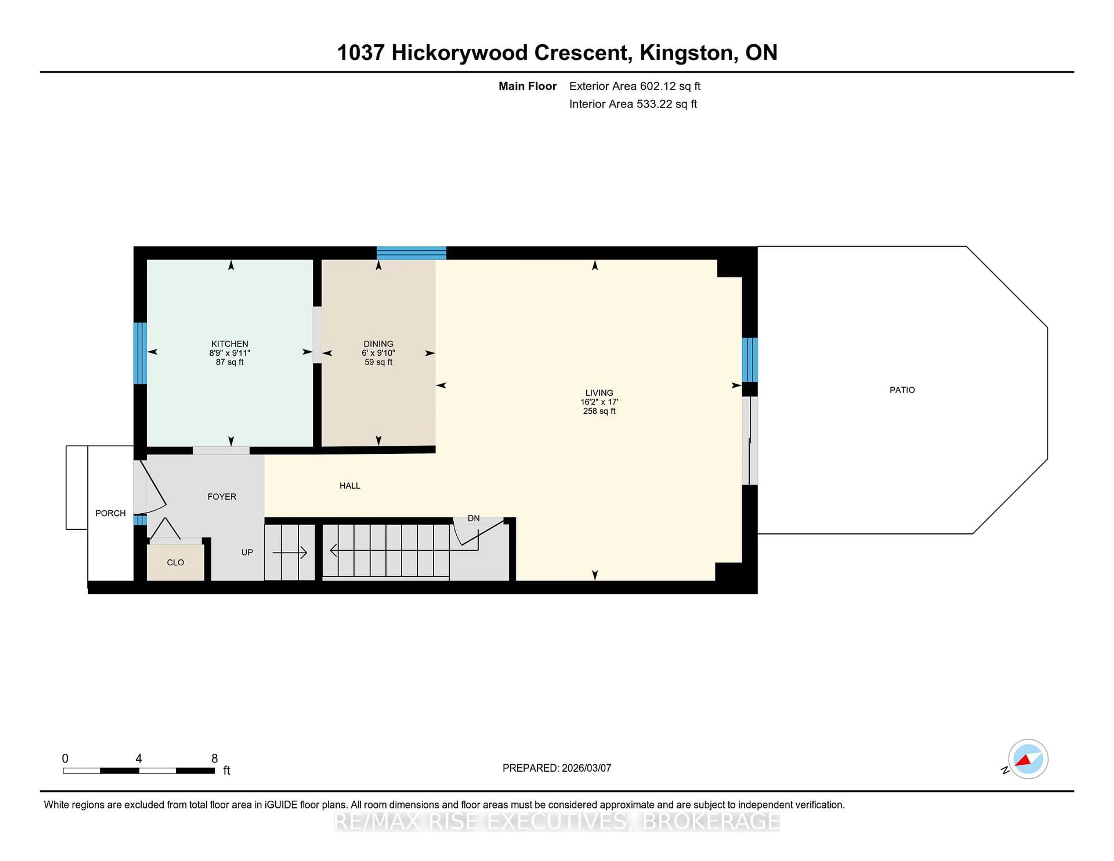 Floor plan for 1037 Hickorywood Cres, Kingston Ontario K7P 2E5