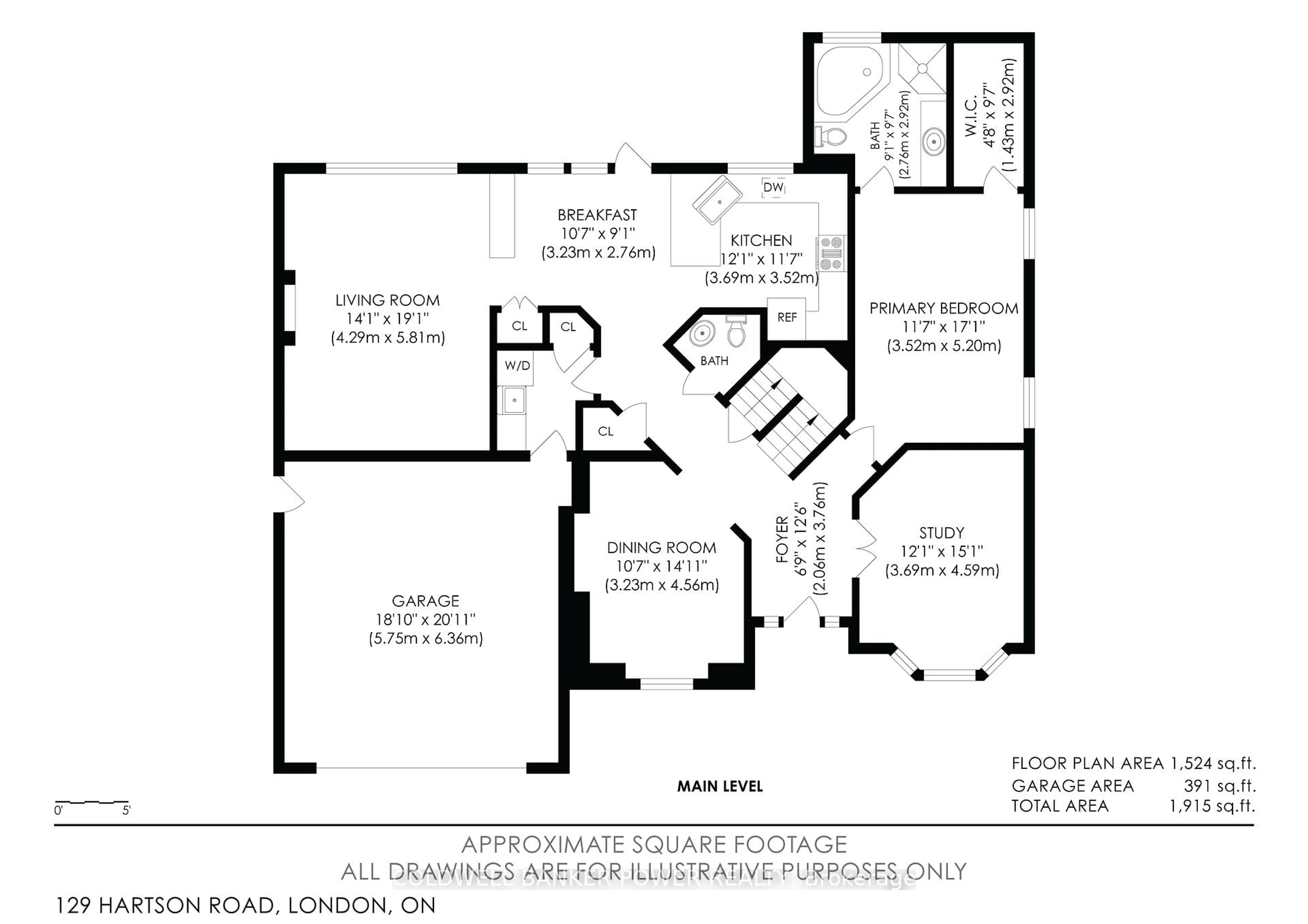 Floor plan for 129 Hartson Rd, London North Ontario N6H 4Z6