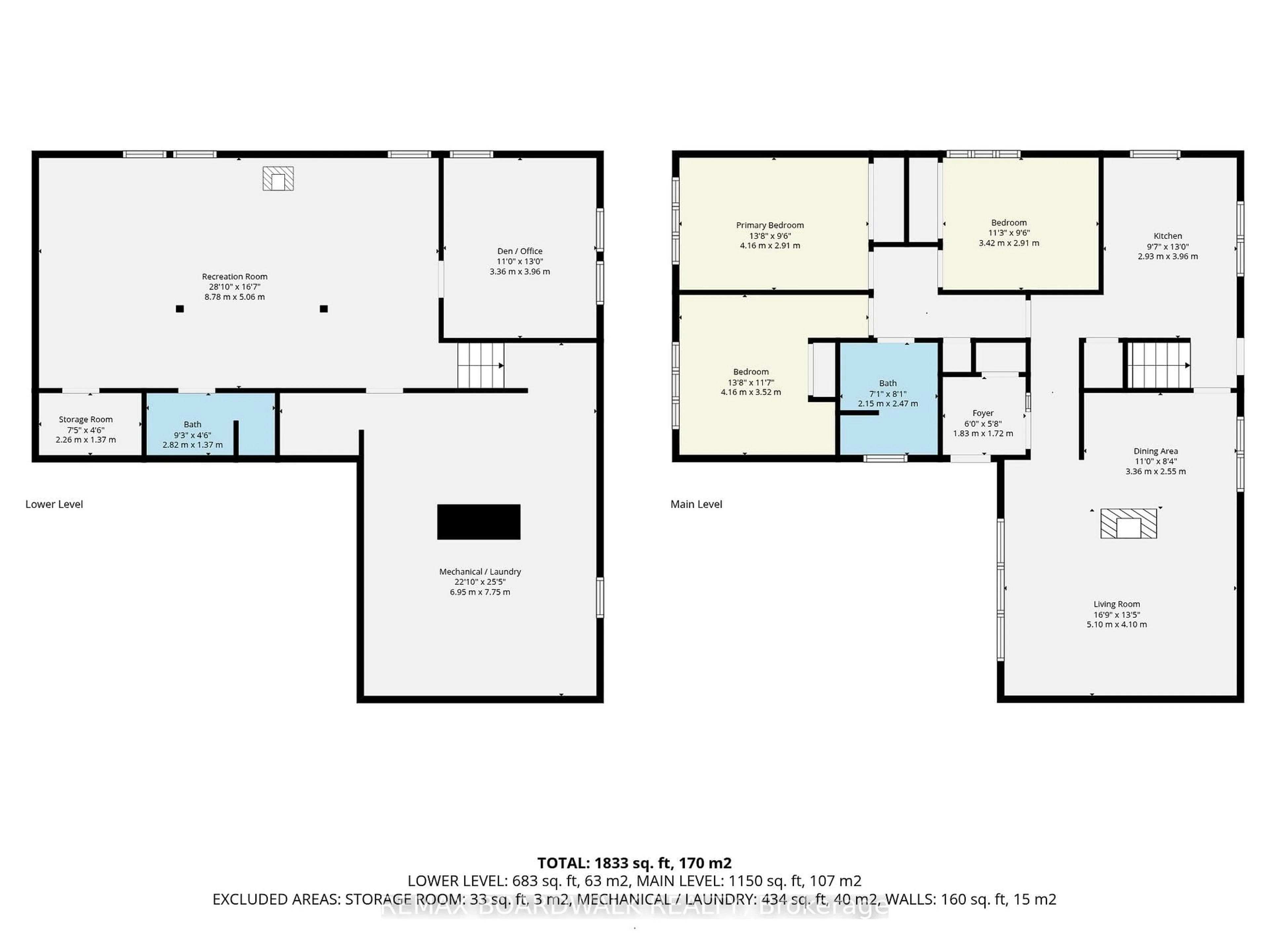 Floor plan for 32 Bowmoor Ave, Ottawa Ontario K2E 6M4