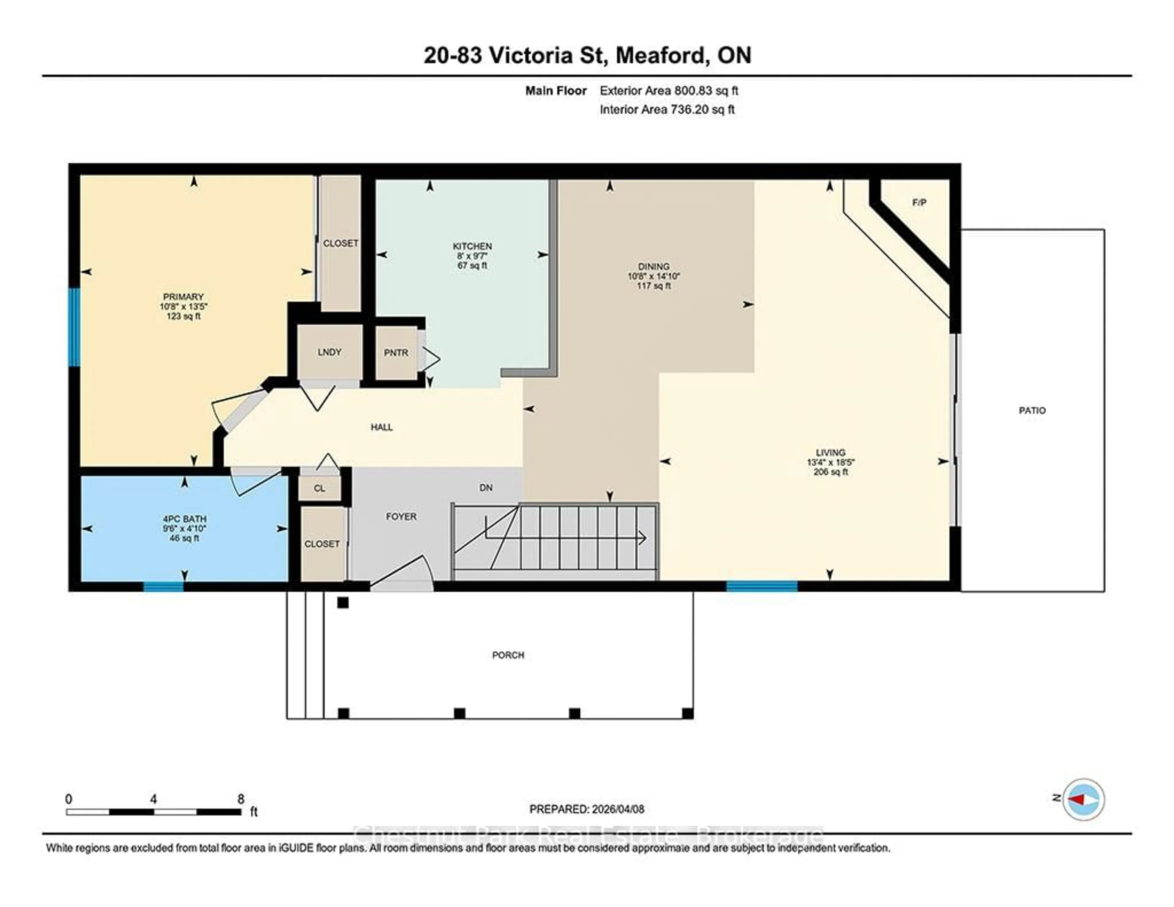 Floor plan for 83 Victoria St #20, Meaford Ontario N4L 1R4