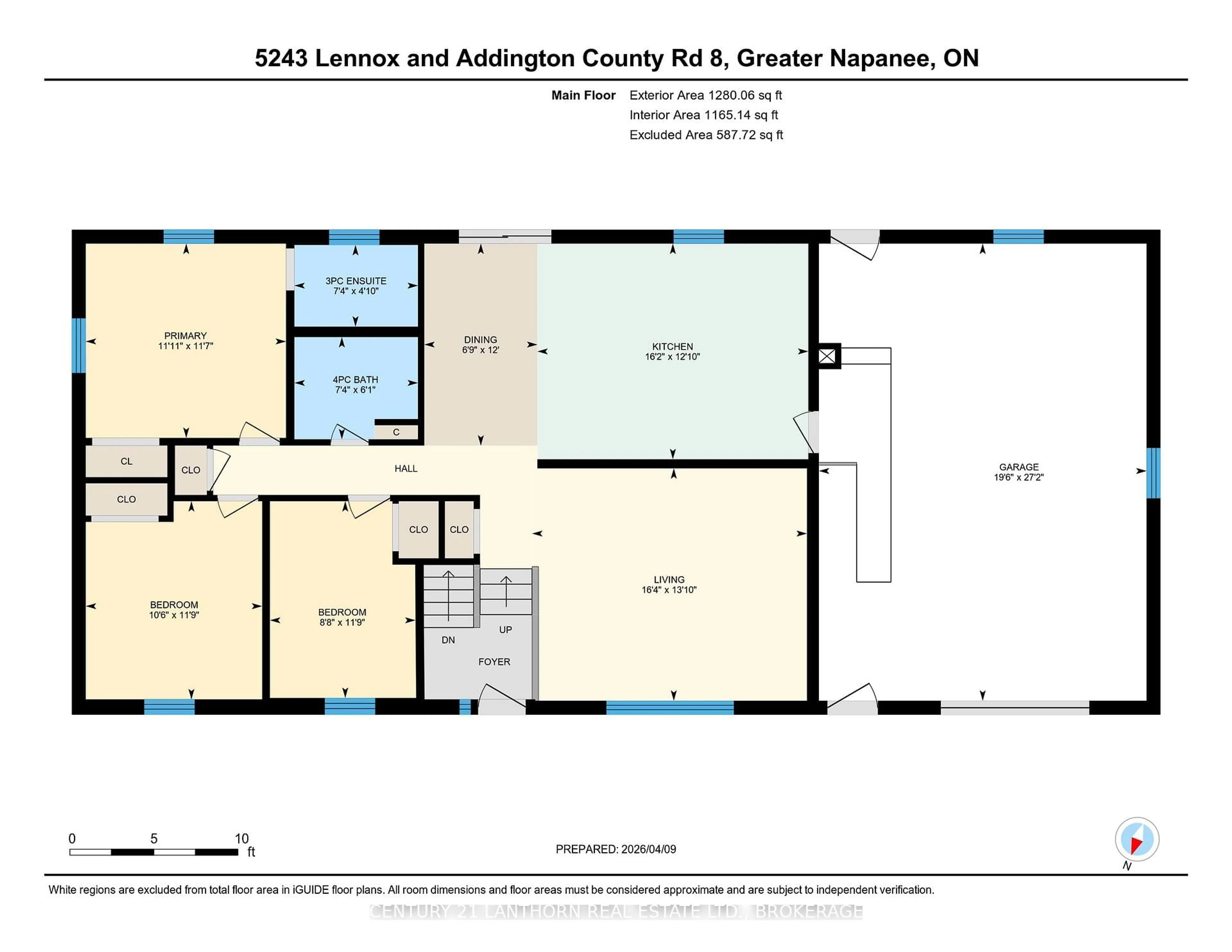 Floor plan for 5243 County Road 8, Napanee Ontario K7R 3K7