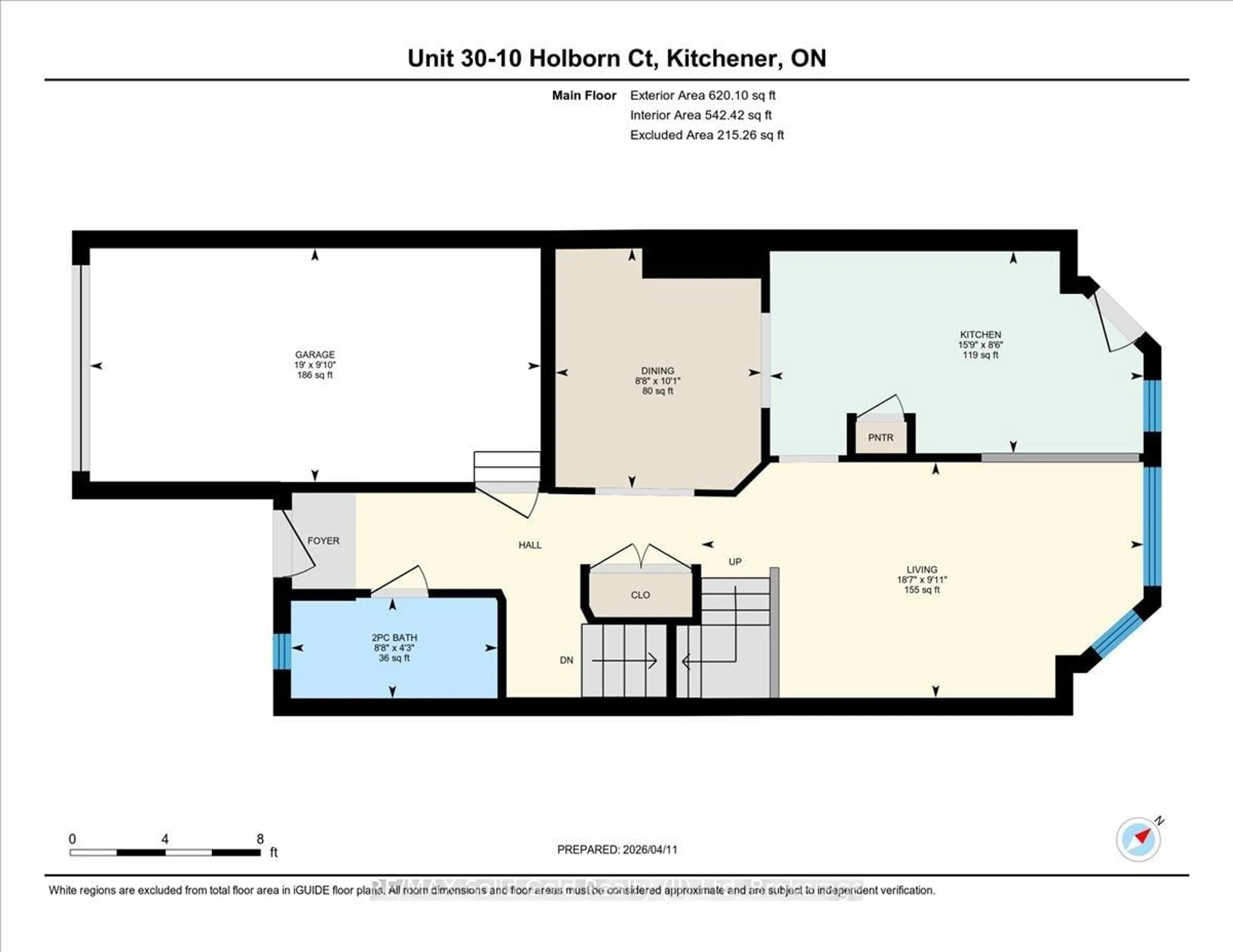 Floor plan for 10 Holborn Crt #30, Kitchener Ontario N2A 3Y9