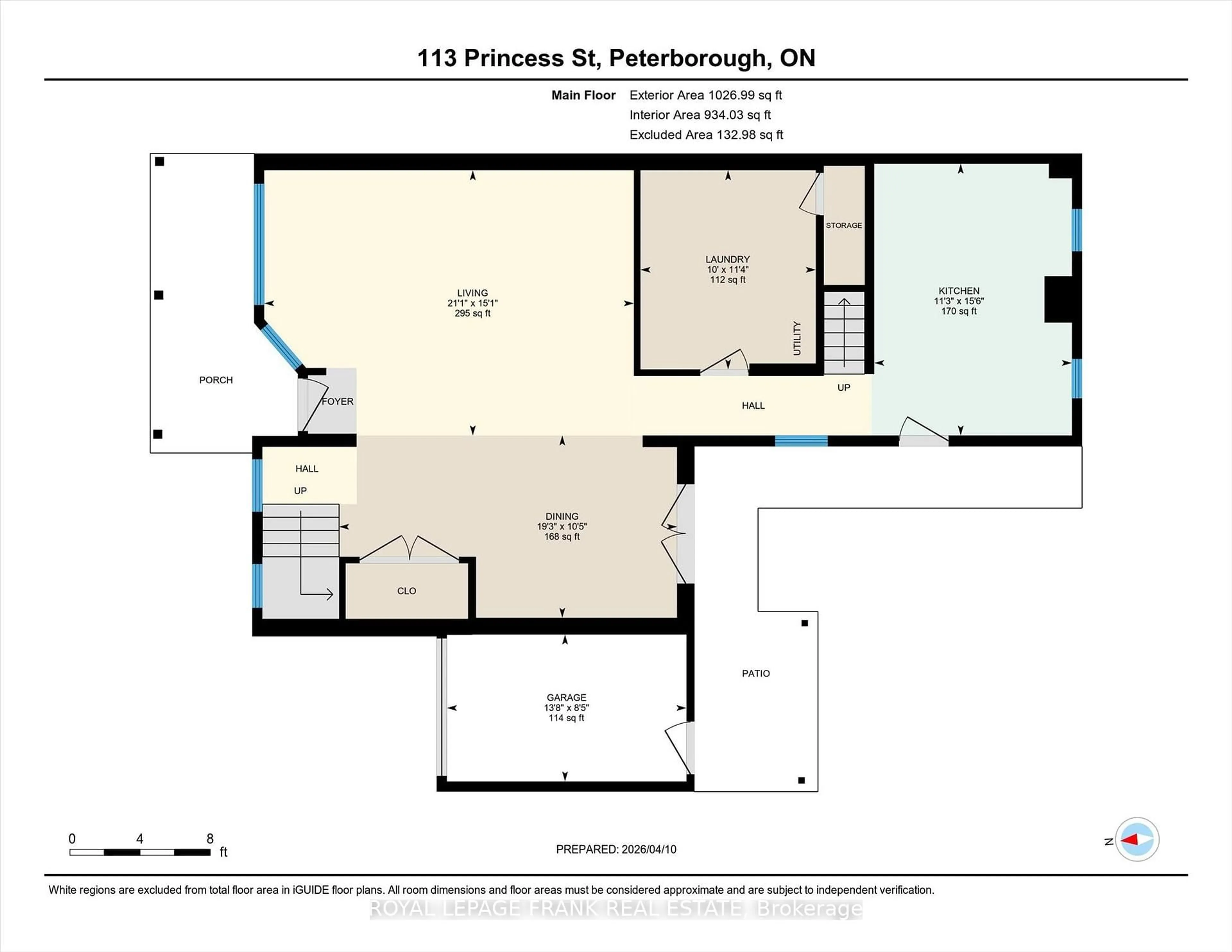 Floor plan for 113 Princess St, Peterborough Ontario K9J 2A8