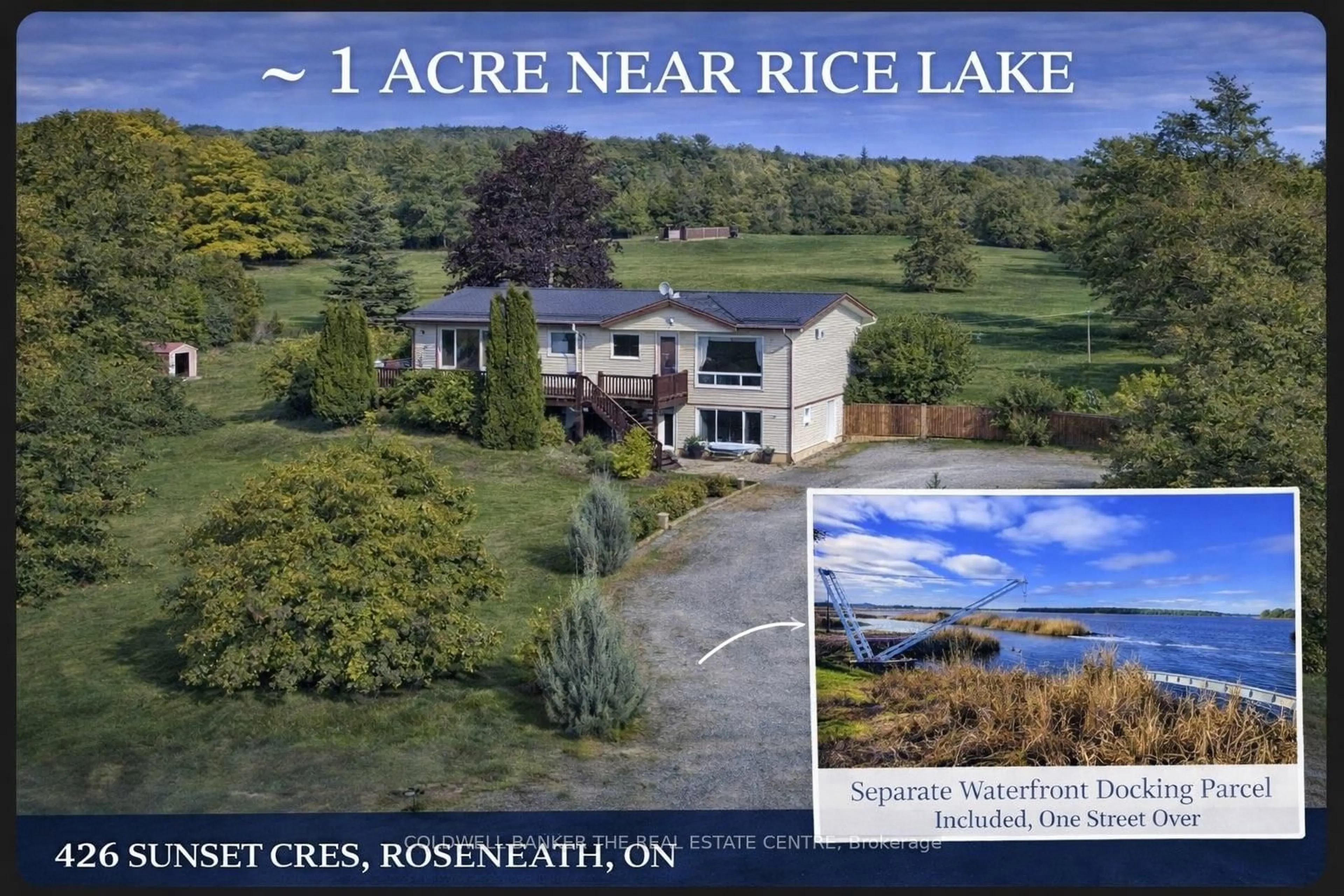 A pic from outside/outdoor area/front of a property/back of a property/a pic from drone, water/lake/river/ocean view for 426 Sunset Cres, Alnwick/Haldimand Ontario K0K 2X0