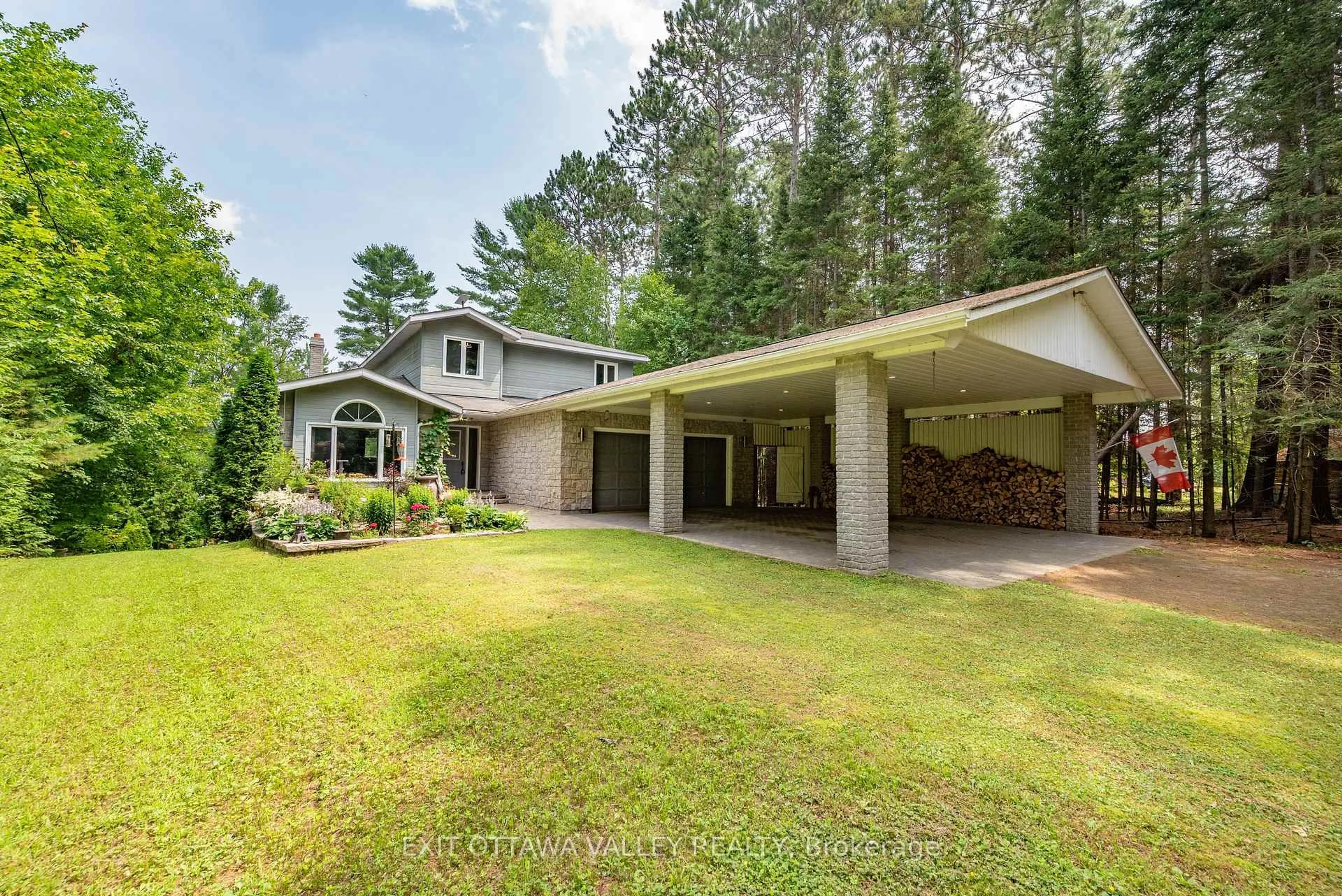 A pic from outside/outdoor area/front of a property/back of a property/a pic from drone, unknown for 10 Ryans Camp Lane, Deep River Ontario K0J 1P0