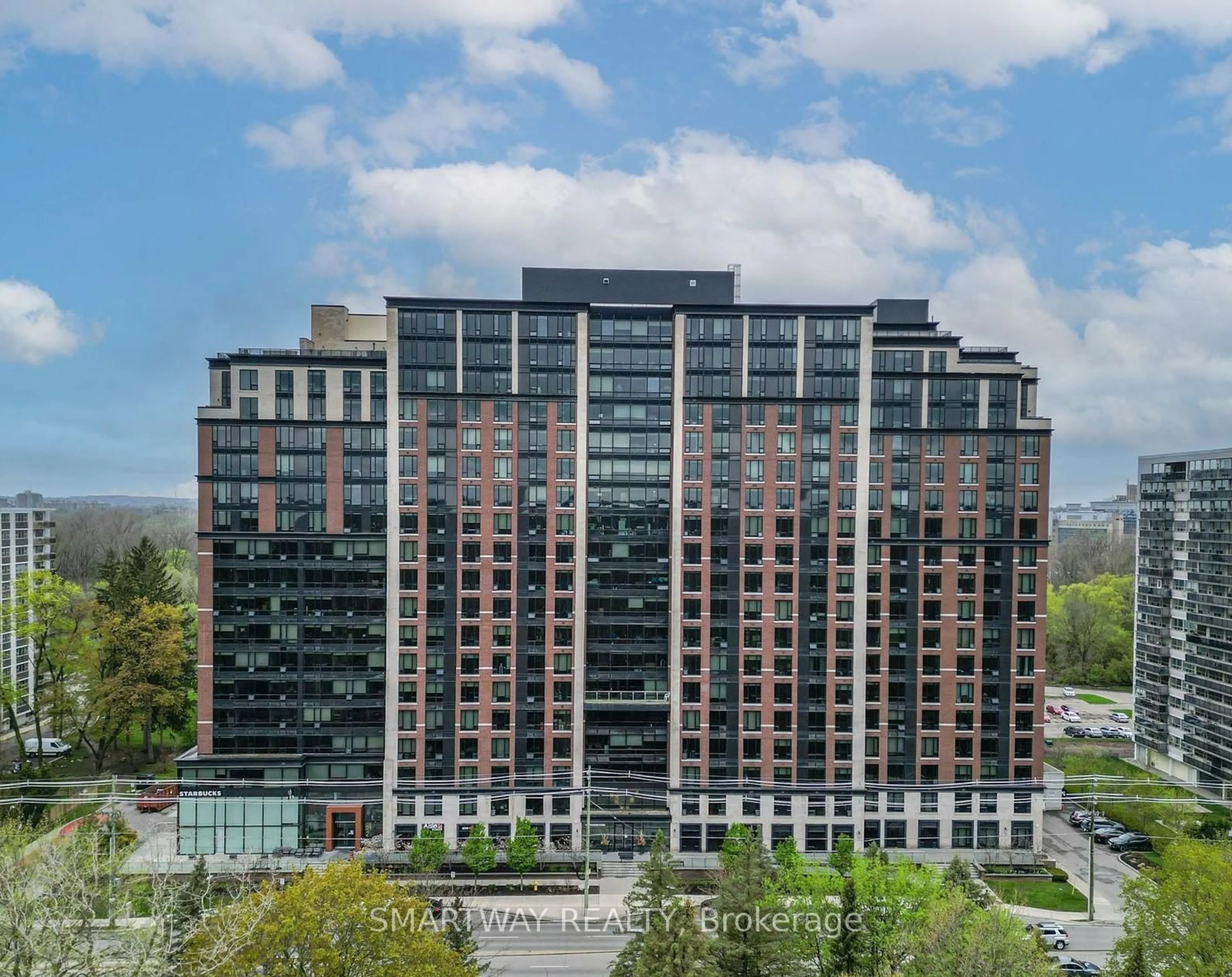 A pic from outside/outdoor area/front of a property/back of a property/a pic from drone, city buildings view from balcony for 1235 Richmond St #913, London East Ontario N6A 0C1