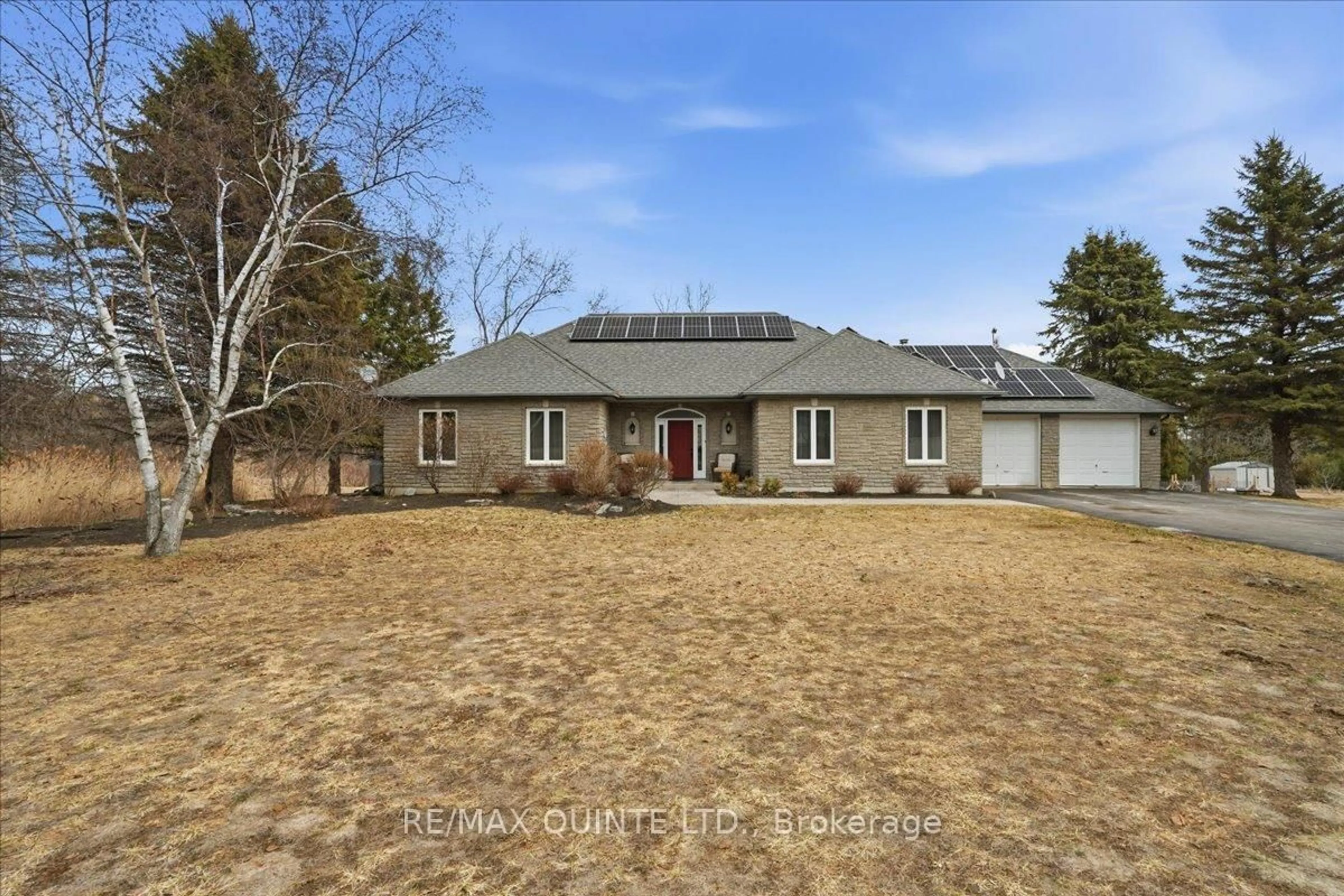 A pic from outside/outdoor area/front of a property/back of a property/a pic from drone, street for 1325 County Rd 40, Ingleside Ontario K8V 5P4