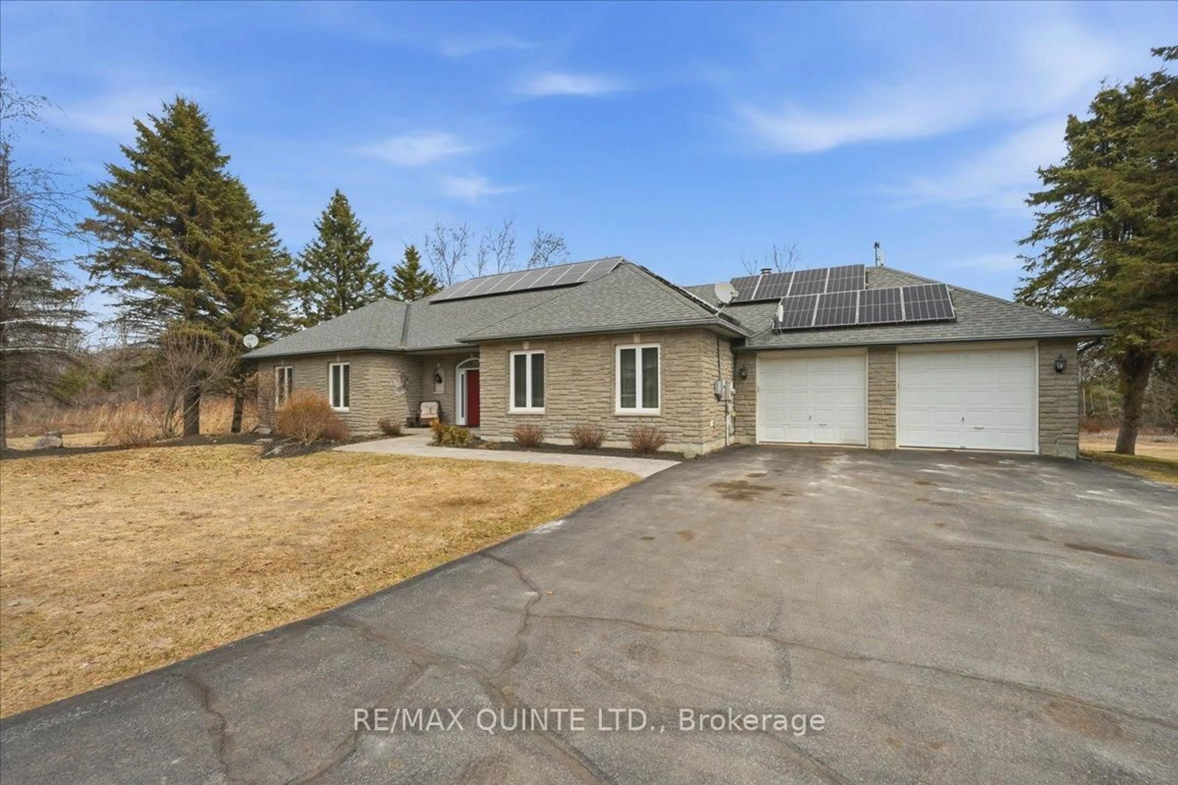 A pic from outside/outdoor area/front of a property/back of a property/a pic from drone, street for 1325 County Rd 40, Ingleside Ontario K8V 5P4