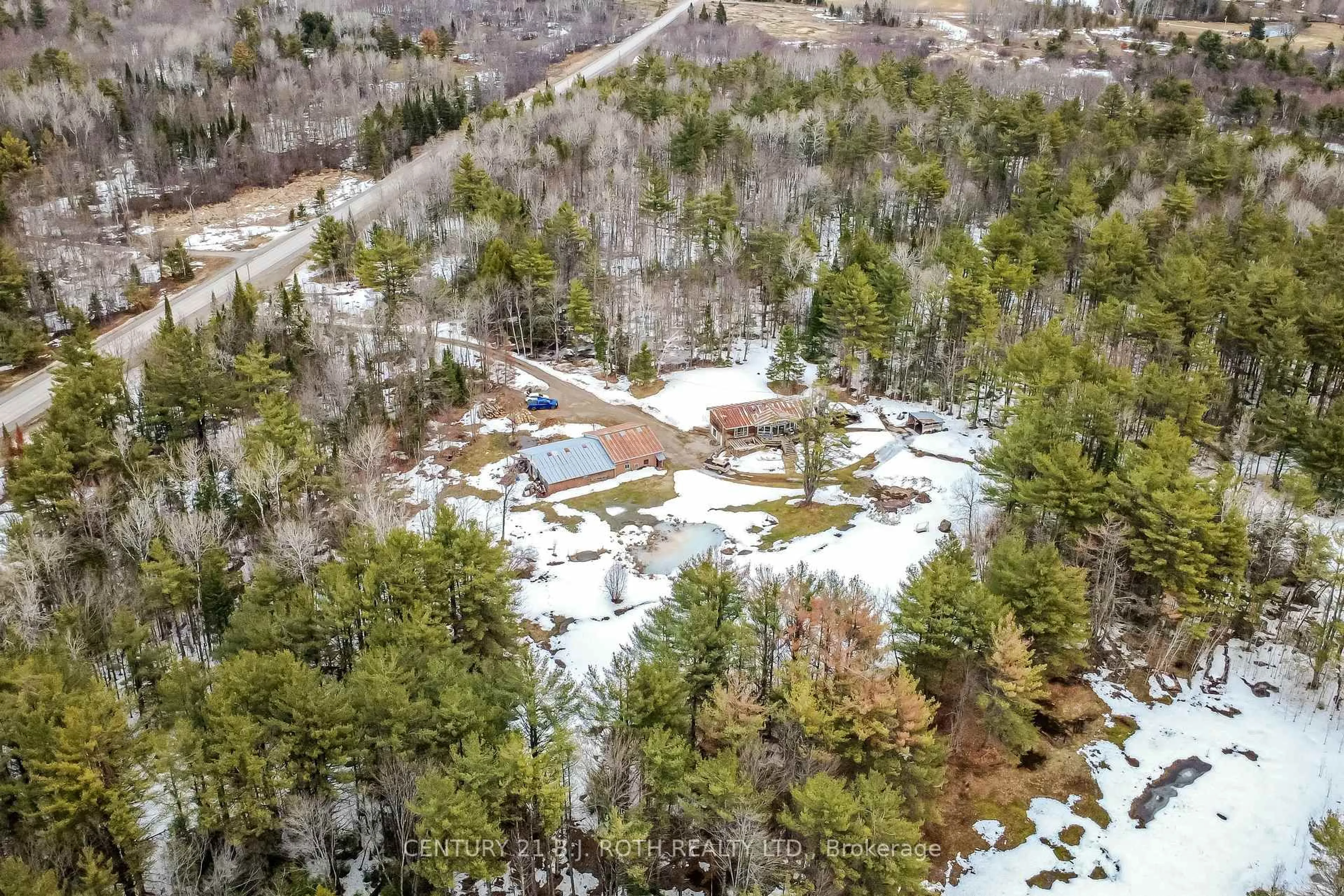 A pic from outside/outdoor area/front of a property/back of a property/a pic from drone, mountain view for 444 Monck Rd, Kawartha Lakes Ontario L0K 1W0