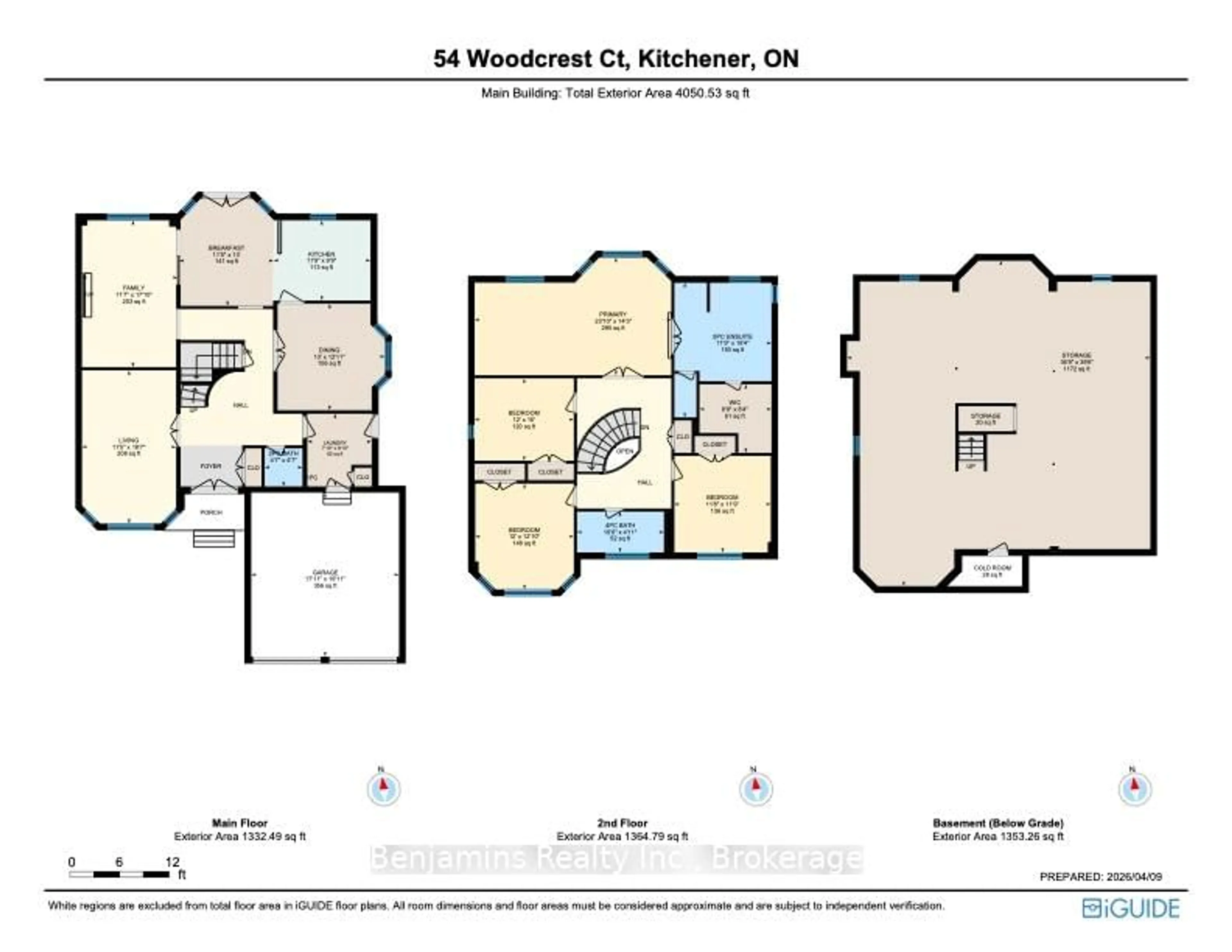 Floor plan for 54 Woodcrest Crt, Kitchener Ontario N2P 2K2