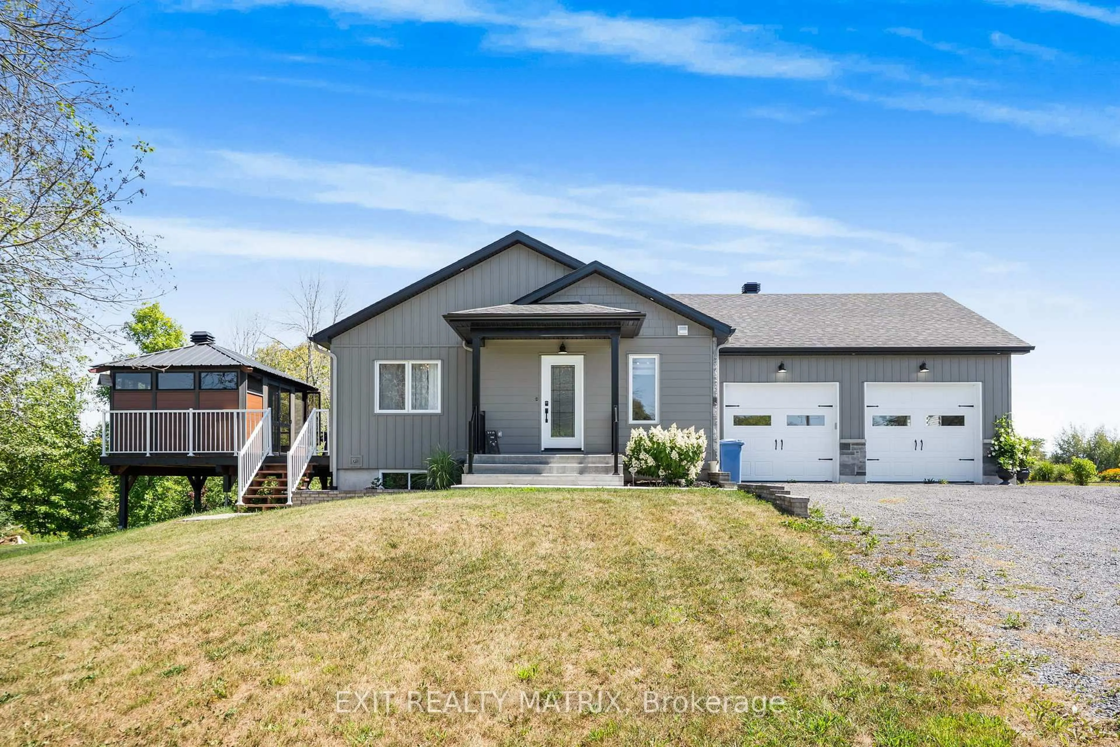 Home with vinyl exterior material, street for 3515 Front Rd, Champlain Ontario K6A 2R2